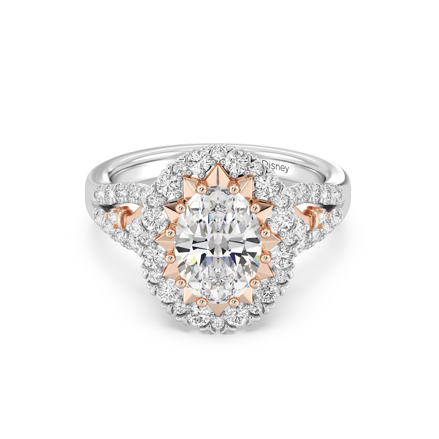 Enchanted Star Lab Grown Diamond 14K Gold Majestic Princess Halo Engagement Ring