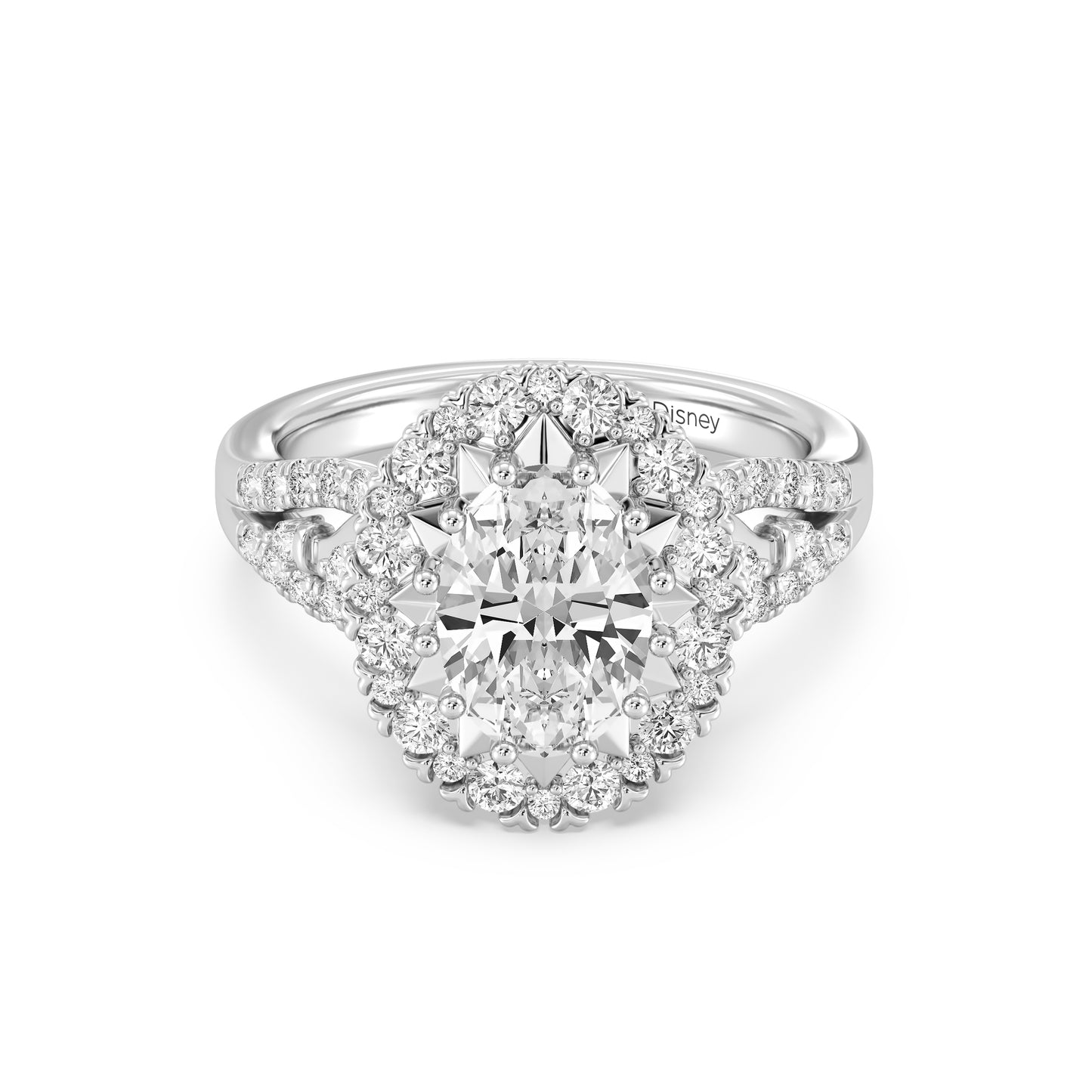 Enchanted Star Lab Grown Diamond 14K Gold Majestic Princess Halo Engagement Ring