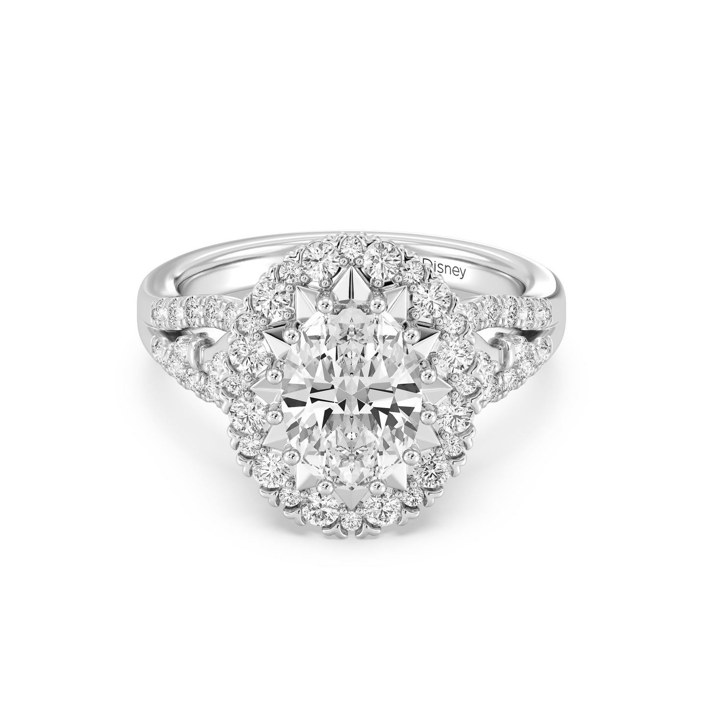 Enchanted Star Lab Grown Diamond 14K Gold Majestic Princess Halo Engagement Ring