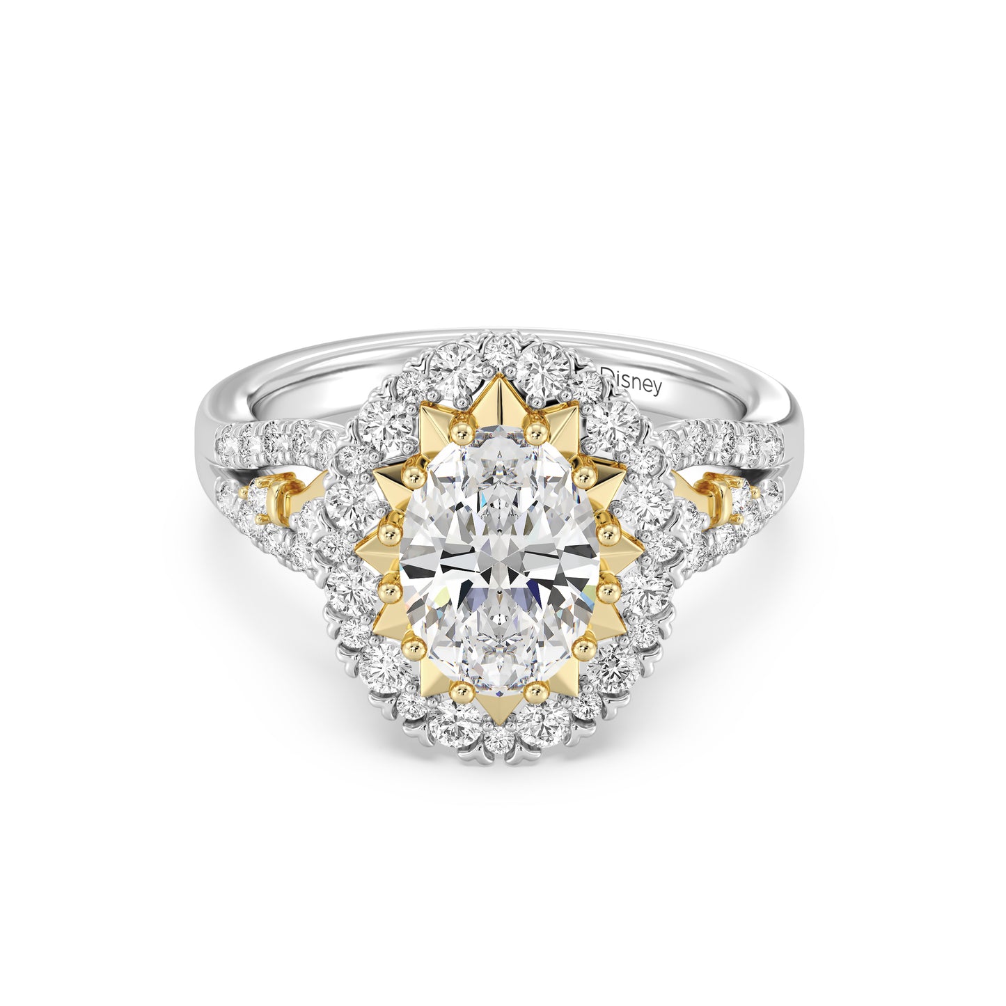 Enchanted Star Lab Grown Diamond 14K Gold Majestic Princess Halo Engagement Ring