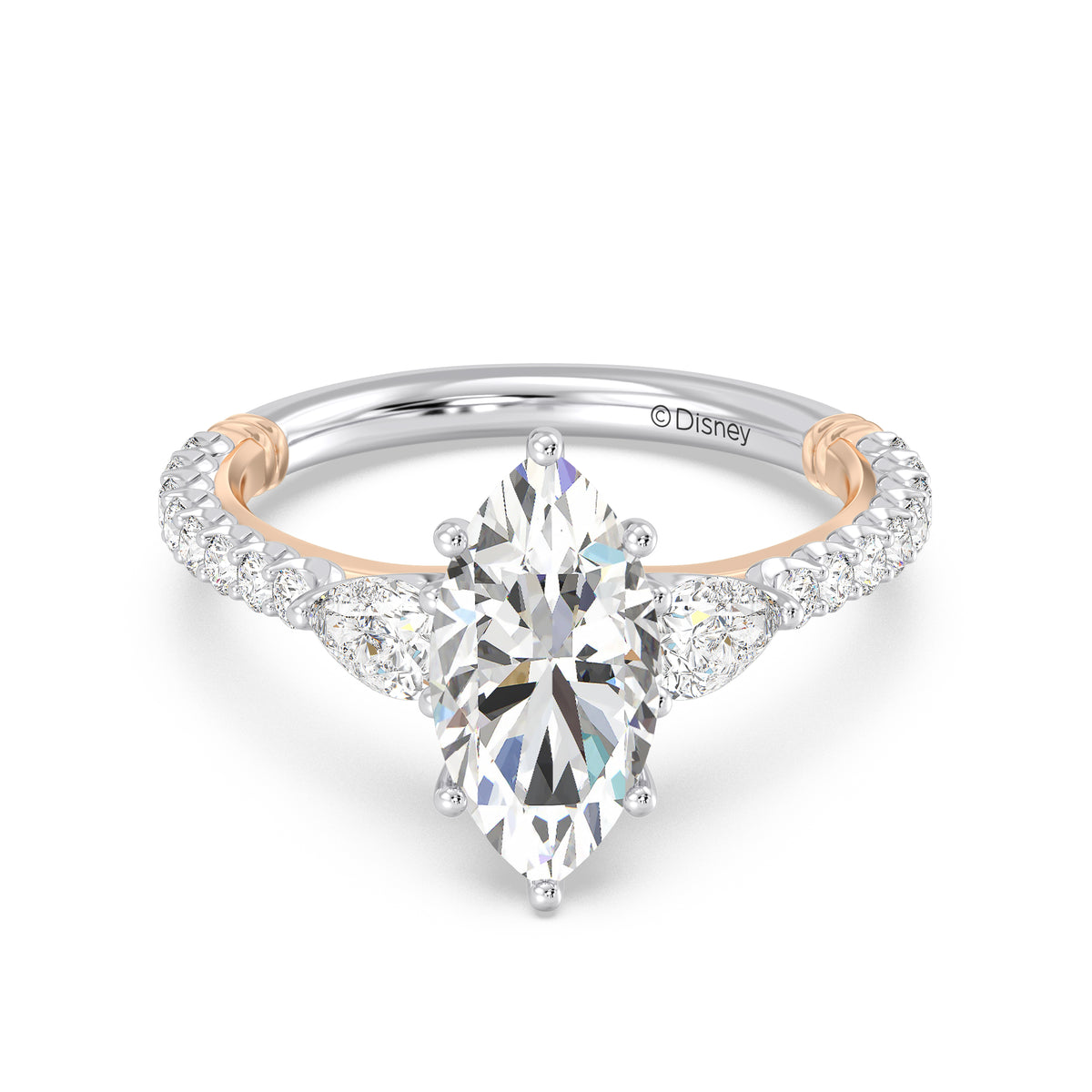Enchanted Star Lab Grown Diamond And 14K Gold, Disney's Aurora Hidden Halo Engagement Ring