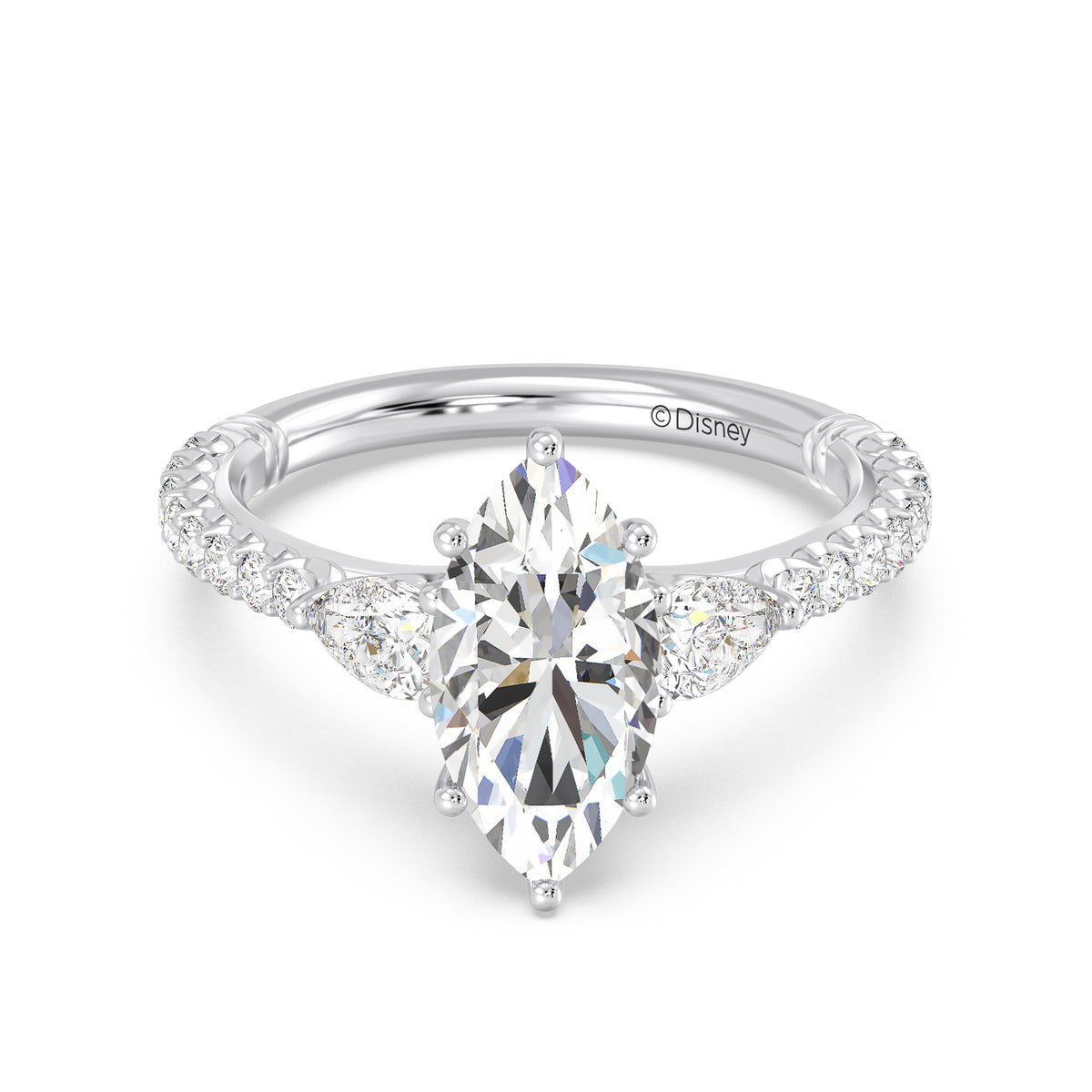 Enchanted Star Lab Grown Diamond And 14K Gold, Disney's Aurora Hidden Halo Engagement Ring