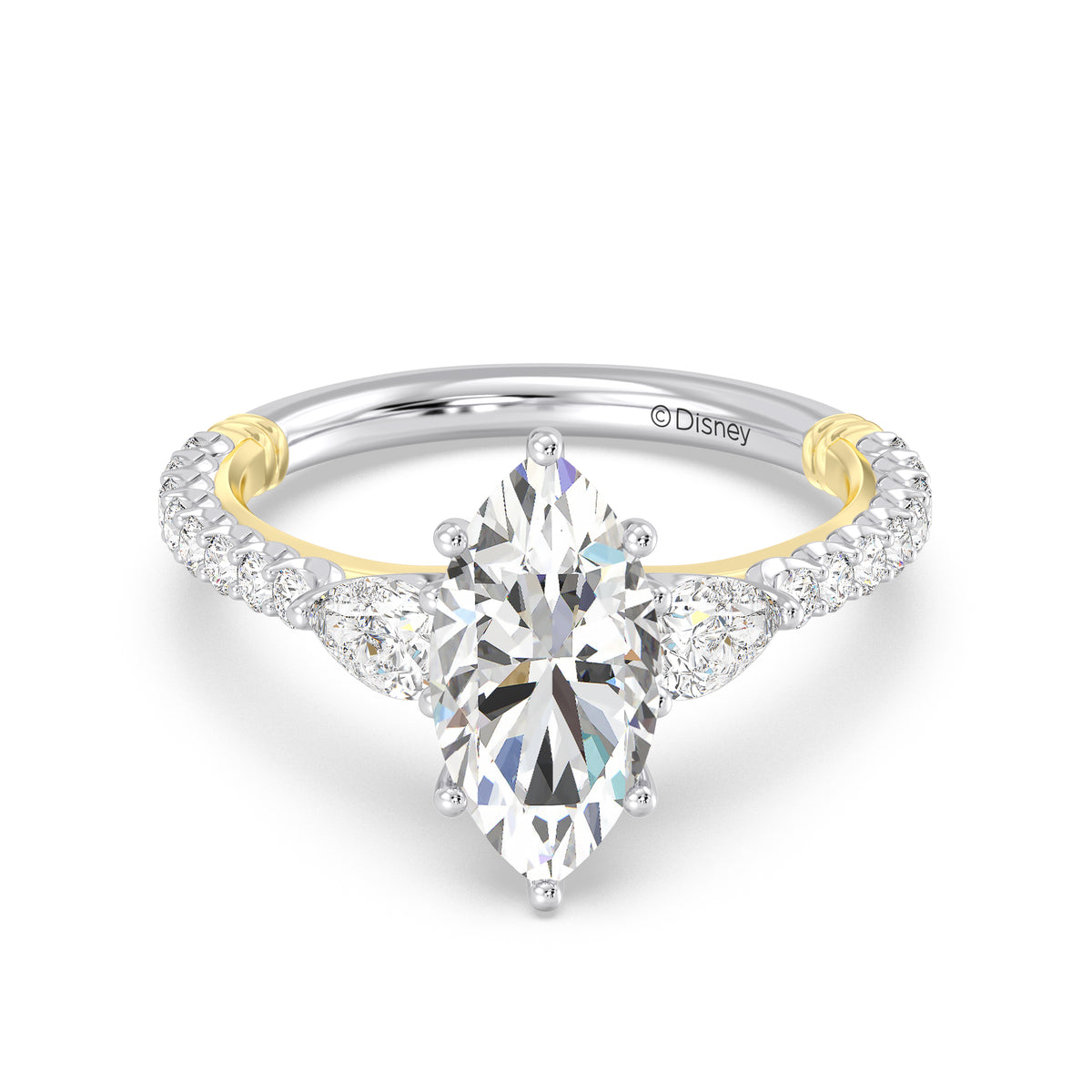 Enchanted Star Lab Grown Diamond And 14K Gold, Disney's Aurora Hidden Halo Engagement Ring