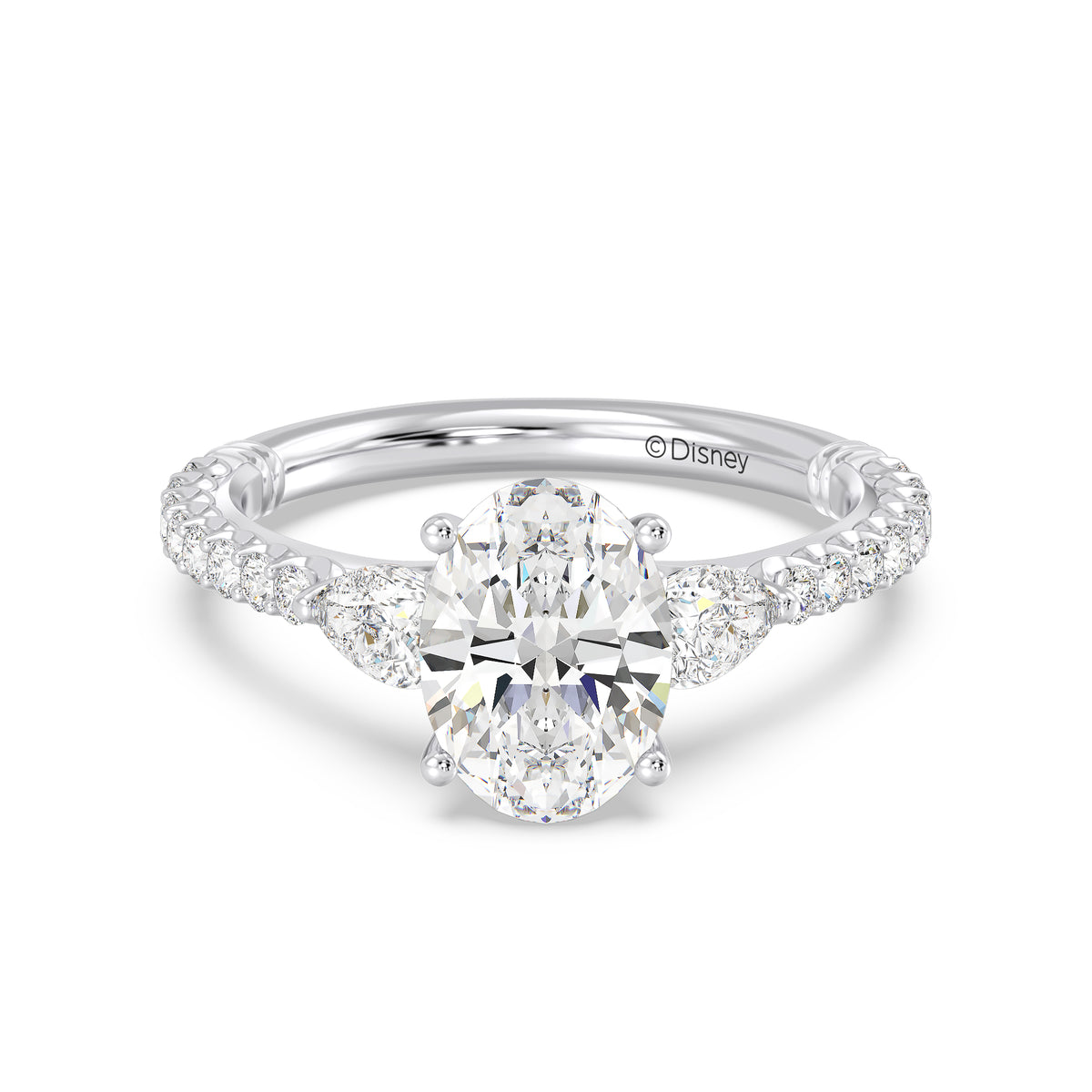 Enchanted Star Lab Grown Diamond And 14K Gold, Disney's Aurora Hidden Halo Engagement Ring