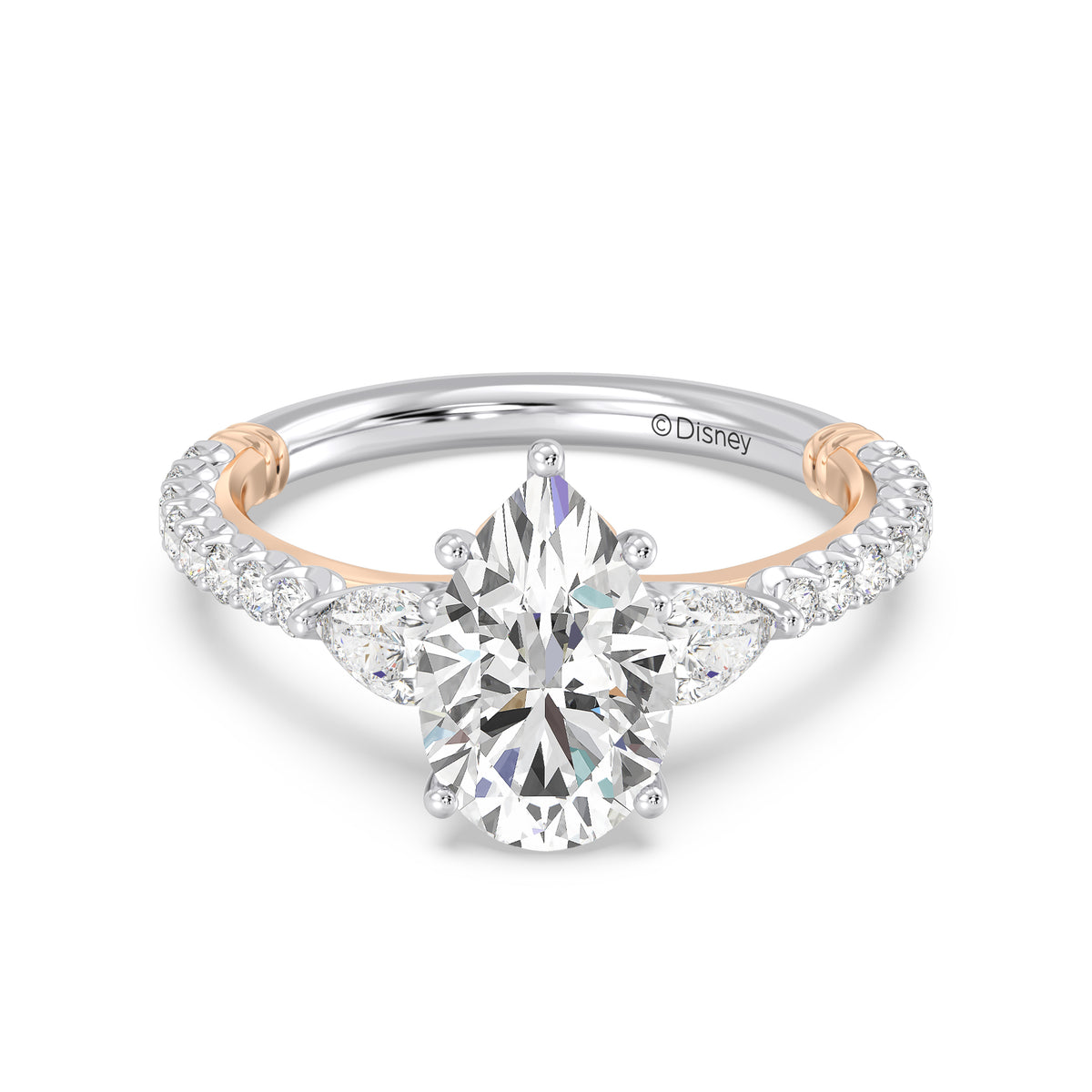 Enchanted Star Lab Grown Diamond And 14K Gold, Disney's Aurora Hidden Halo Engagement Ring