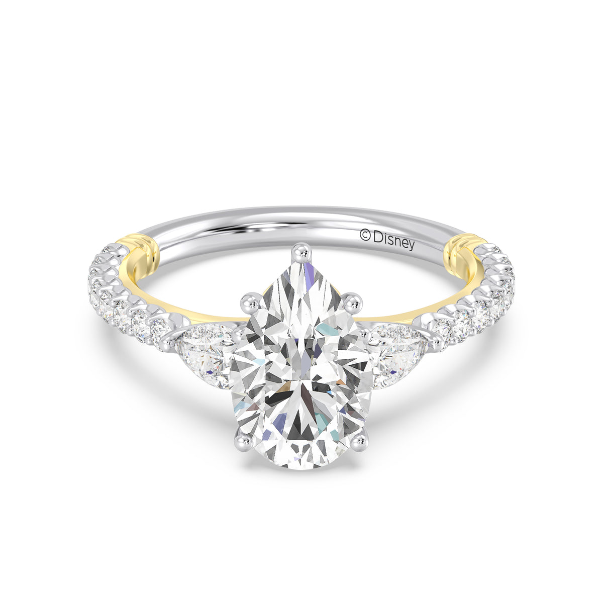 Enchanted Star Lab Grown Diamond And 14K Gold, Disney's Aurora Hidden Halo Engagement Ring
