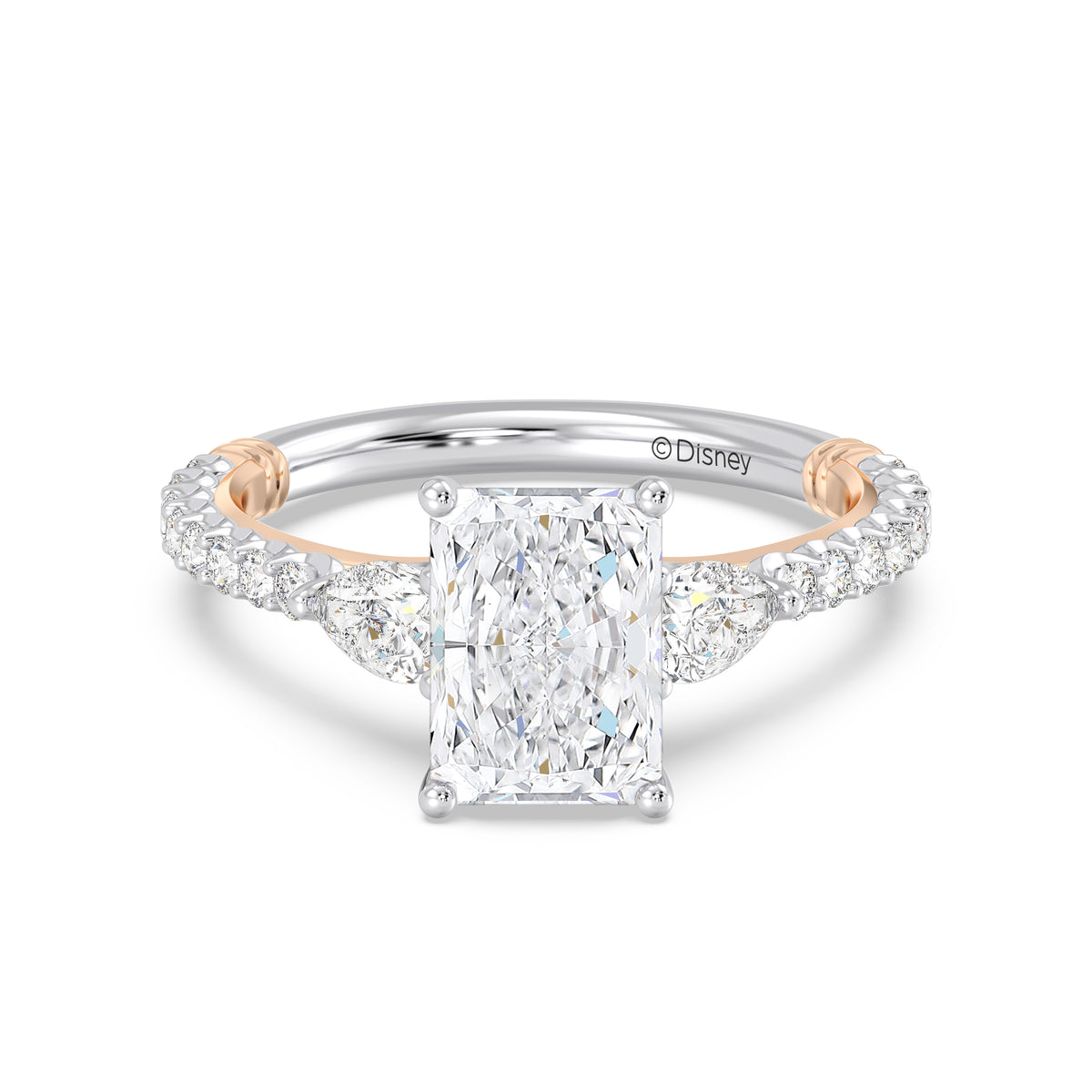Enchanted Star Lab Grown Diamond And 14K Gold, Disney's Aurora Hidden Halo Engagement Ring