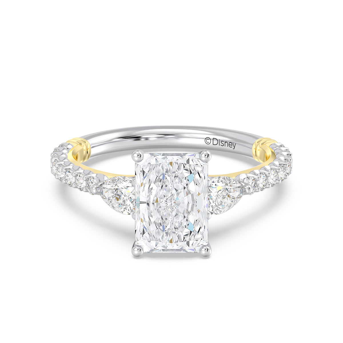 Enchanted Star Lab Grown Diamond And 14K Gold, Disney's Aurora Hidden Halo Engagement Ring