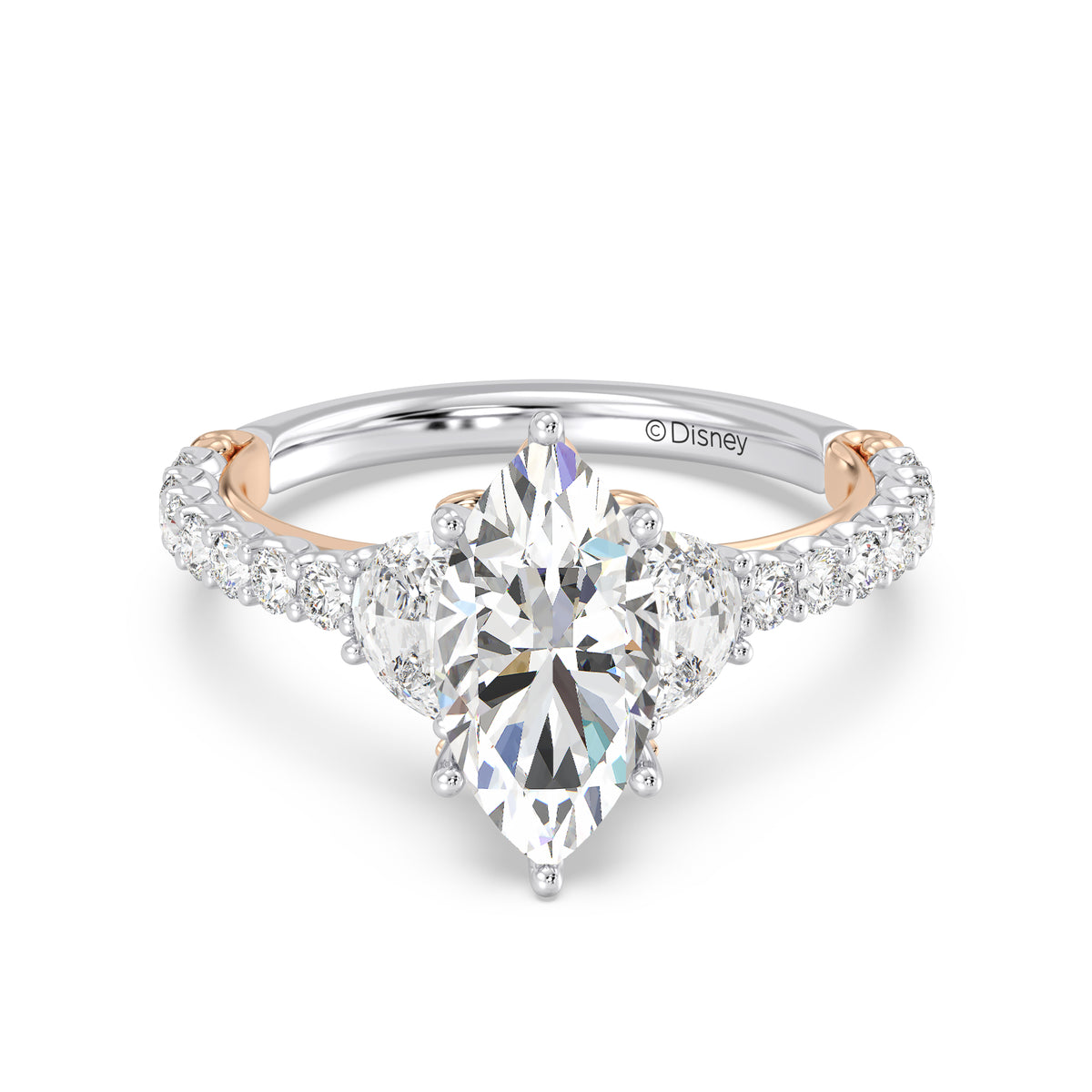 Enchanted Star Lab Grown Diamond And 14K Gold, Disney's Rapunzel Sundrop Flower Engagement Ring