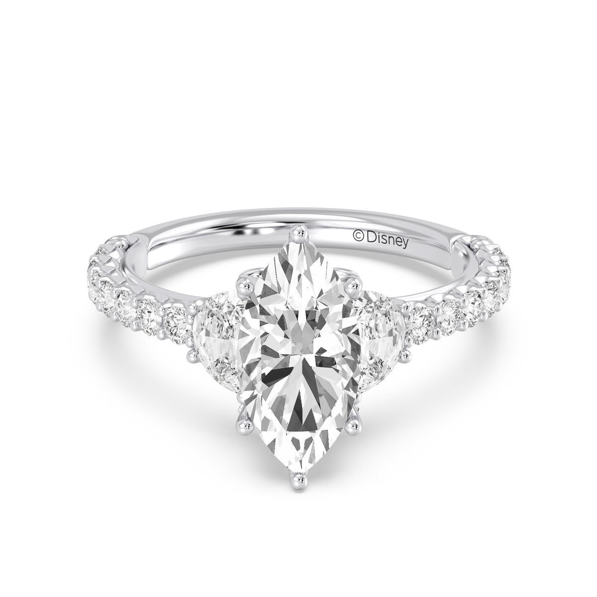 Enchanted Star Lab Grown Diamond And 14K Gold, Disney's Rapunzel Sundrop Flower Engagement Ring