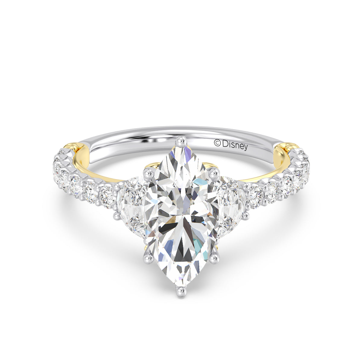 Enchanted Star Lab Grown Diamond And 14K Gold, Disney's Rapunzel Sundrop Flower Engagement Ring