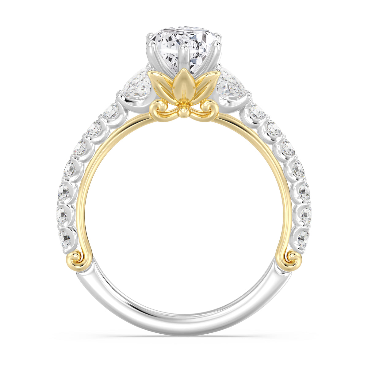 Enchanted Star Lab Grown Diamond And 14K Gold, Disney's Rapunzel Sundrop Flower Engagement Ring