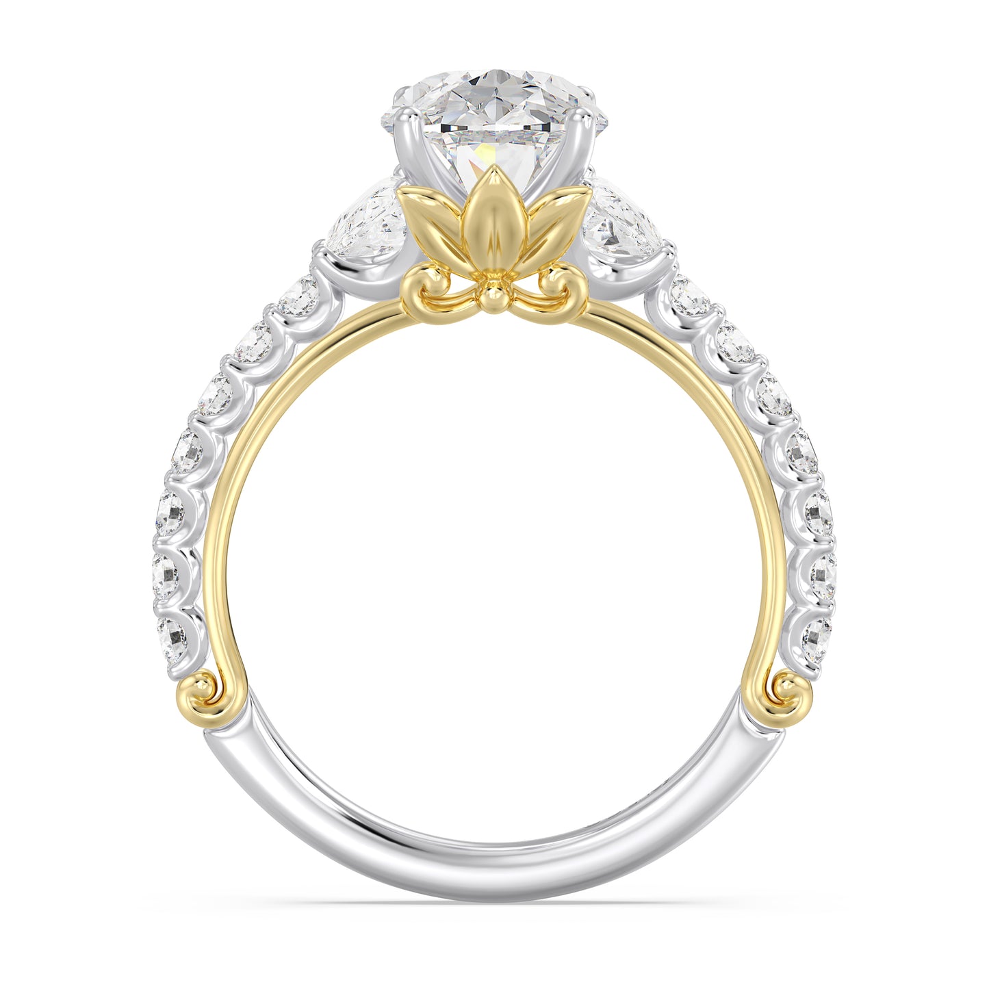 Enchanted Star Lab Grown Diamond And 14K Gold, Disney's Rapunzel Sundrop Flower Engagement Ring