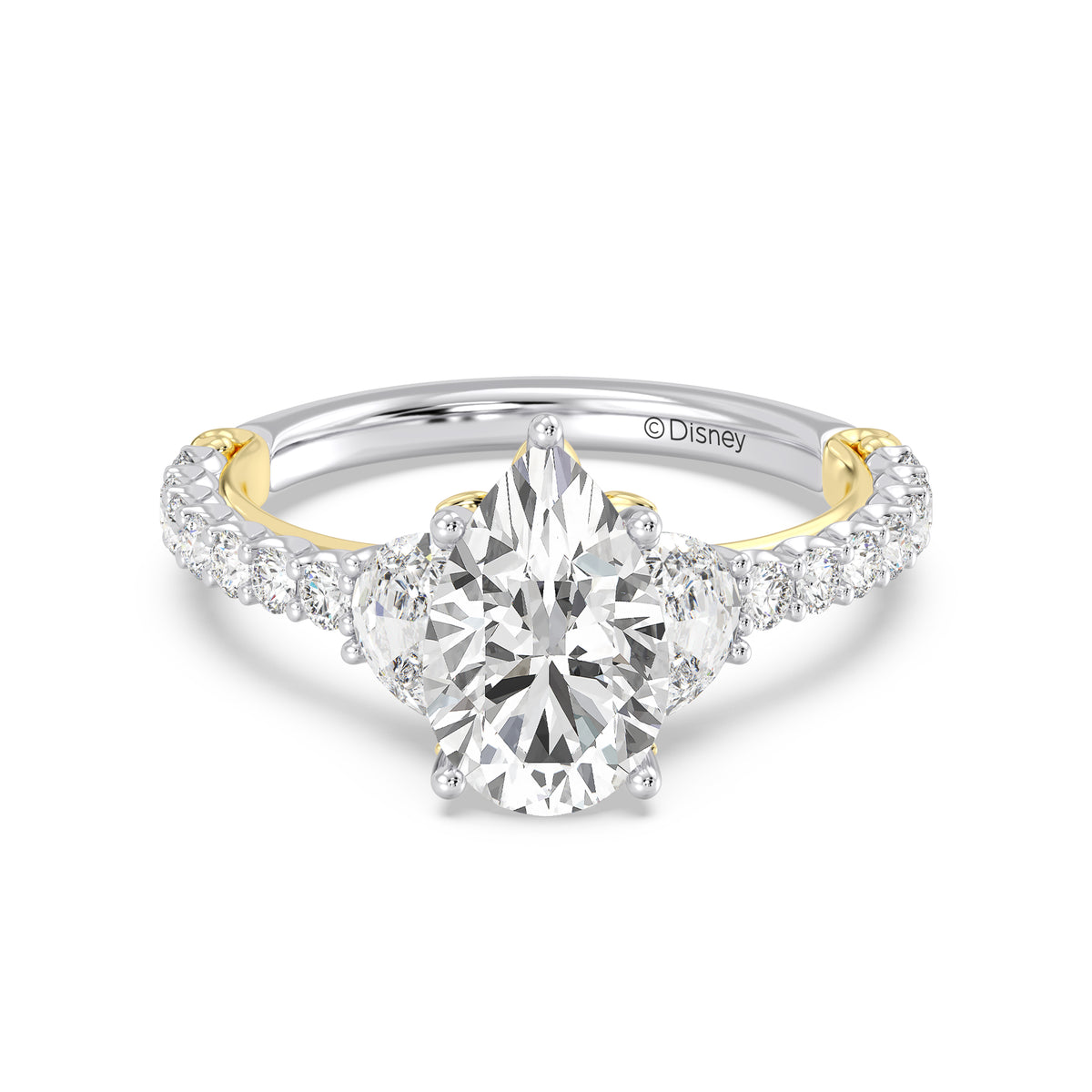 Enchanted Star Lab Grown Diamond And 14K Gold, Disney's Rapunzel Sundrop Flower Engagement Ring