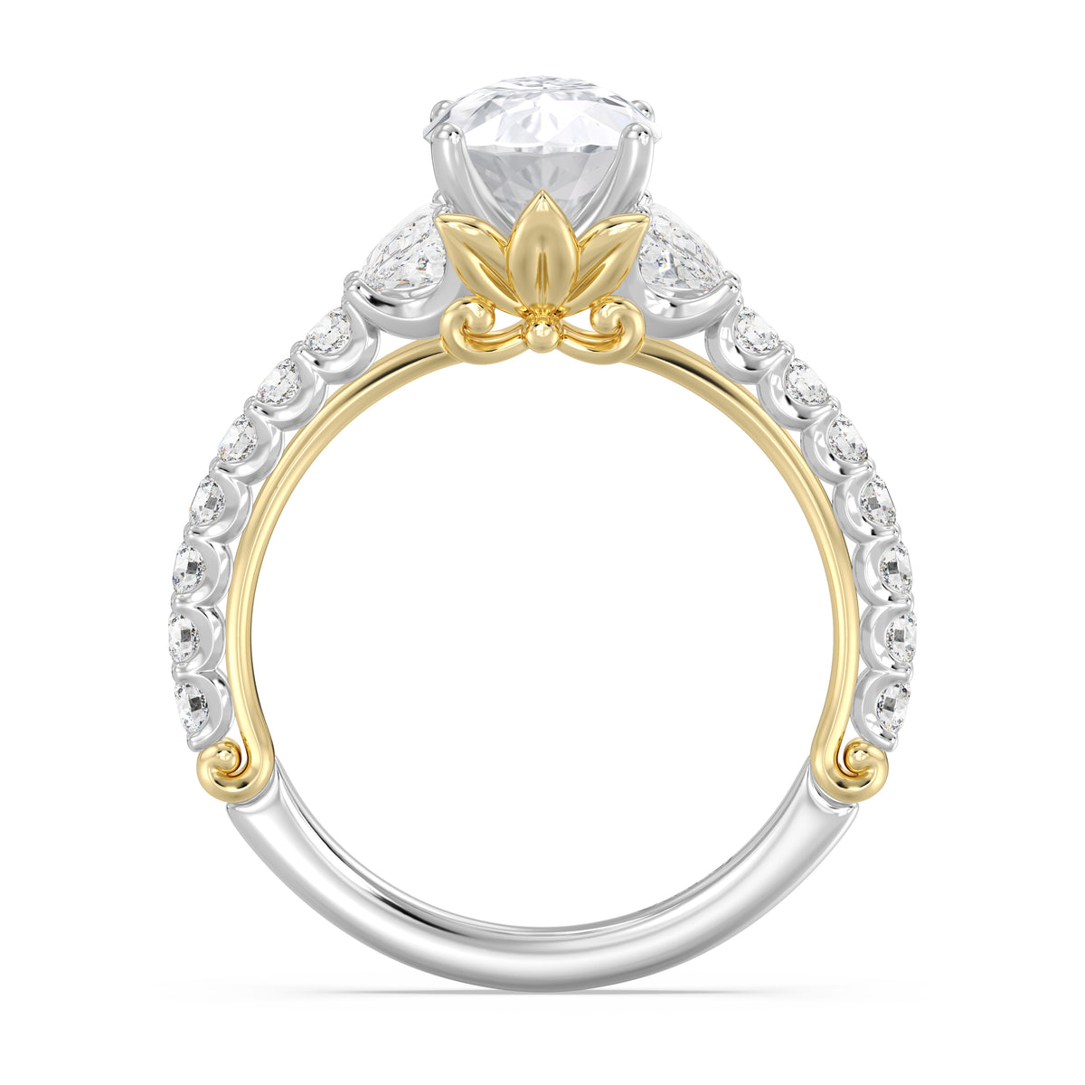 Enchanted Star Lab Grown Diamond And 14K Gold, Disney's Rapunzel Sundrop Flower Engagement Ring