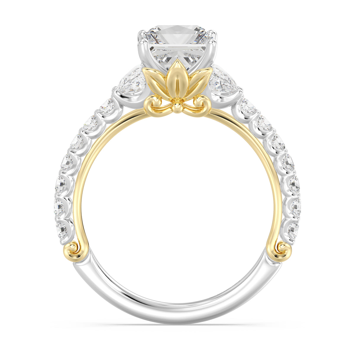 Enchanted Star Lab Grown Diamond And 14K Gold, Disney's Rapunzel Sundrop Flower Engagement Ring