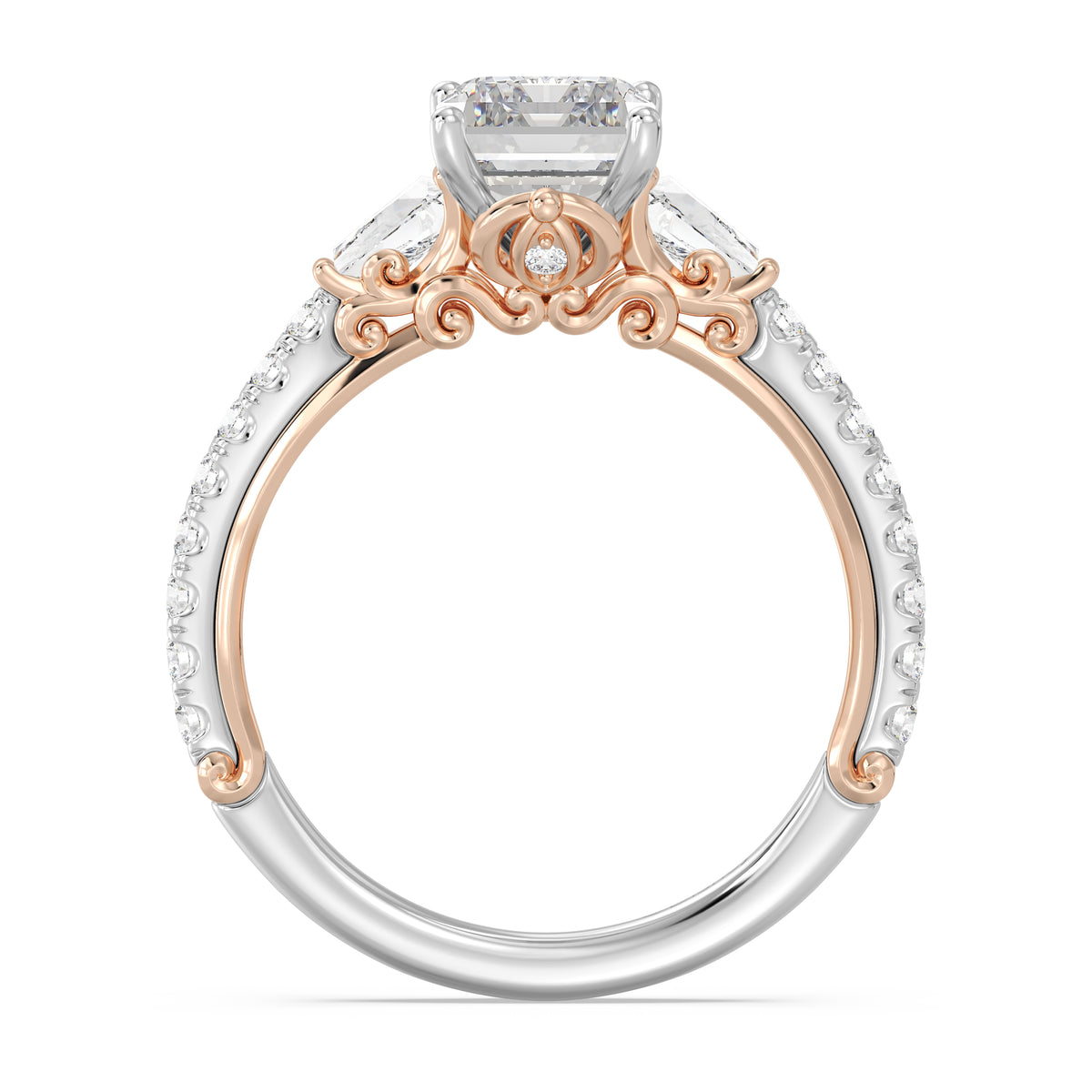 Enchanted Star Lab Grown Diamond And 14K Gold, Disney's Cinderella Carriage Engagement Ring