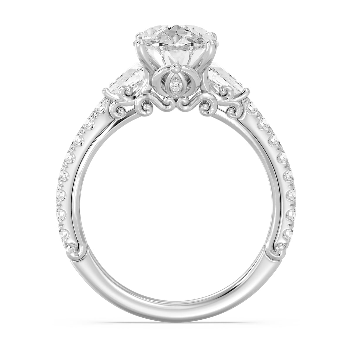 Enchanted Star Lab Grown Diamond And 14K Gold, Disney's Cinderella Carriage Engagement Ring