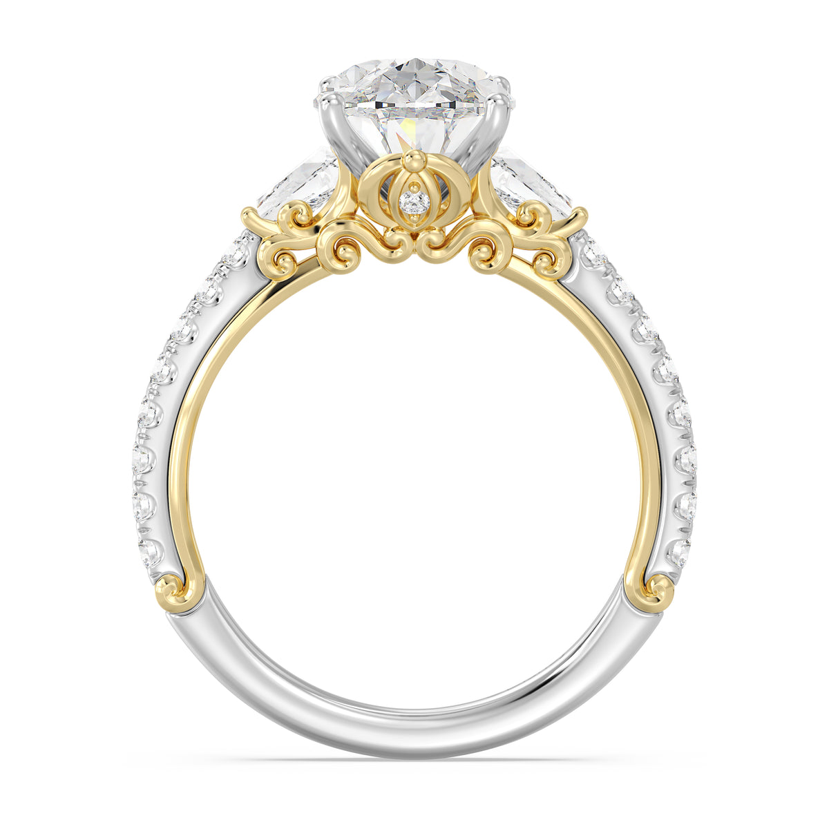 Enchanted Star Lab Grown Diamond And 14K Gold, Disney's Cinderella Carriage Engagement Ring