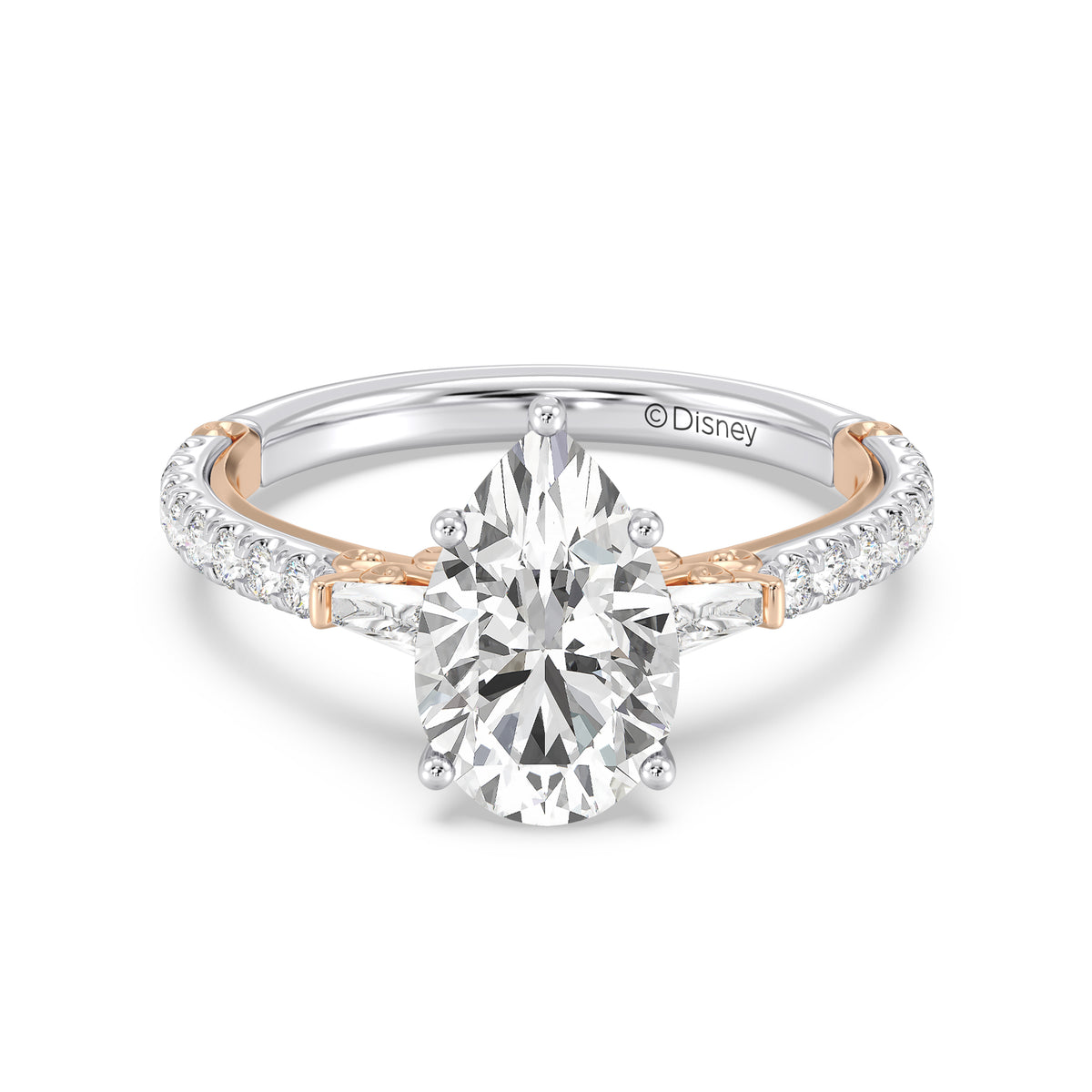 Enchanted Star Lab Grown Diamond And 14K Gold, Disney's Cinderella Carriage Engagement Ring
