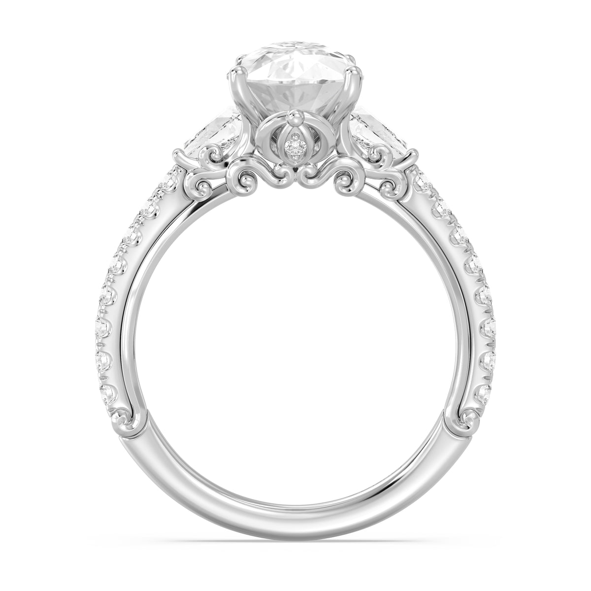 Enchanted Star Lab Grown Diamond And 14K Gold, Disney's Cinderella Carriage Engagement Ring