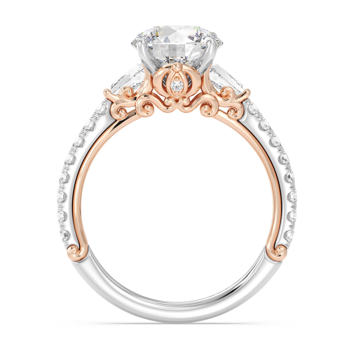 Enchanted Star Lab Grown Diamond And 14K Gold, Disney's Cinderella Carriage Engagement Ring