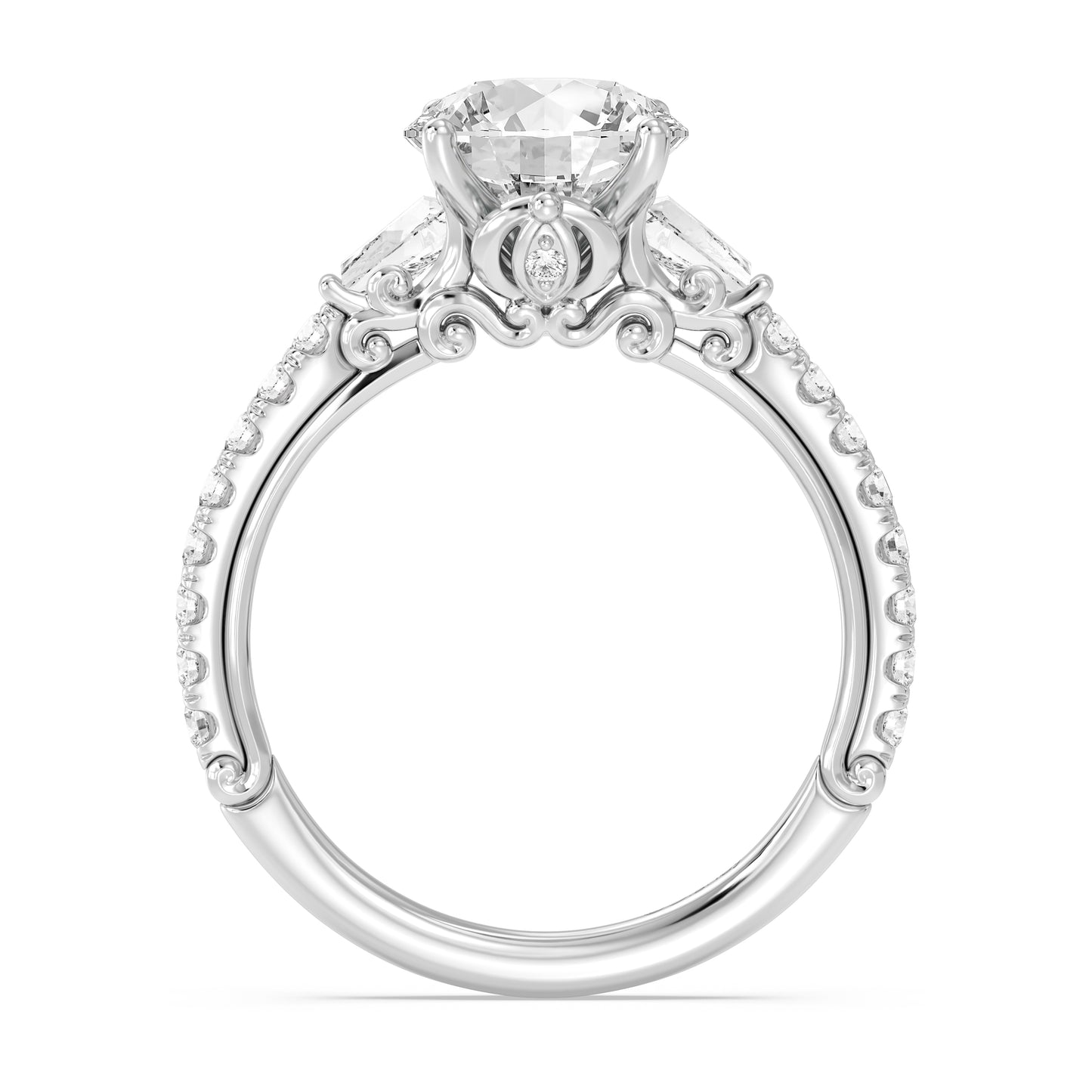 Enchanted Star Lab Grown Diamond And 14K Gold, Disney's Cinderella Carriage Engagement Ring