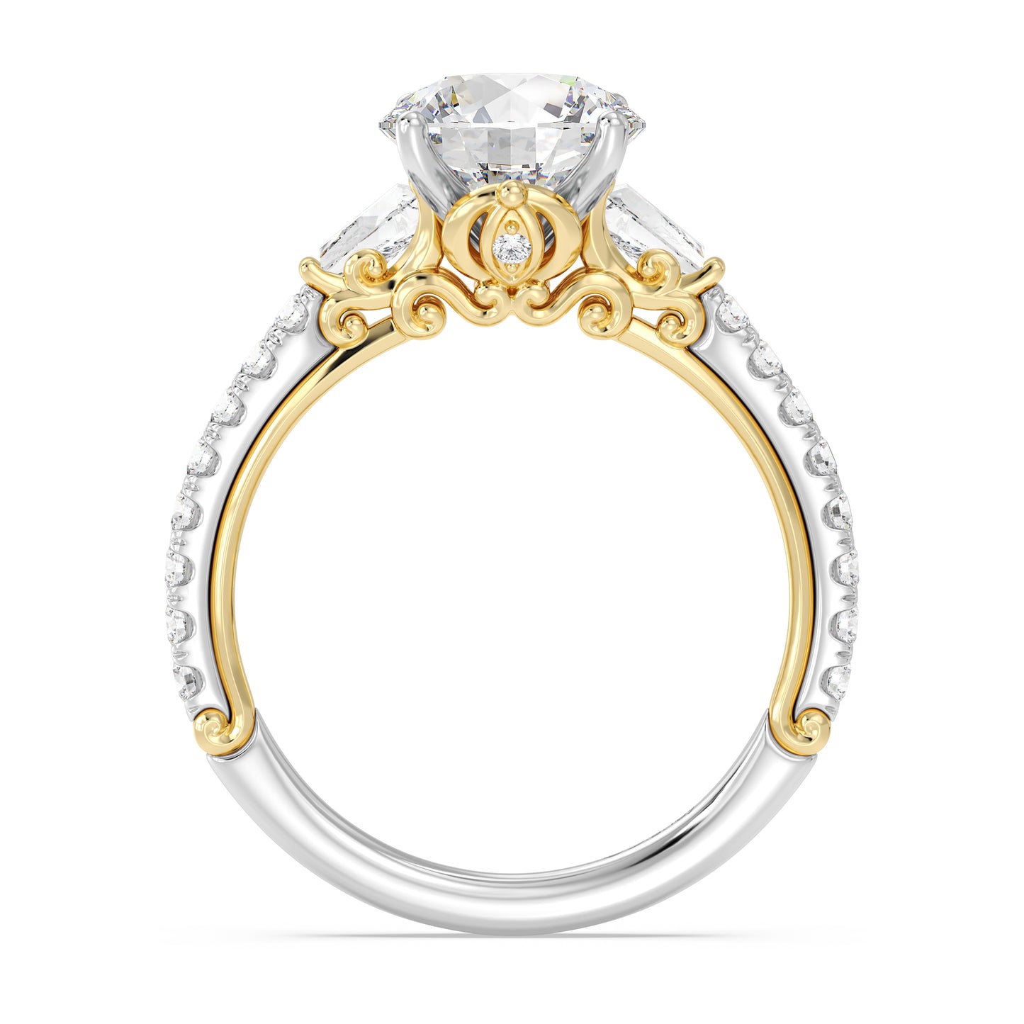 Enchanted Star Lab Grown Diamond And 14K Gold, Disney's Cinderella Carriage Engagement Ring