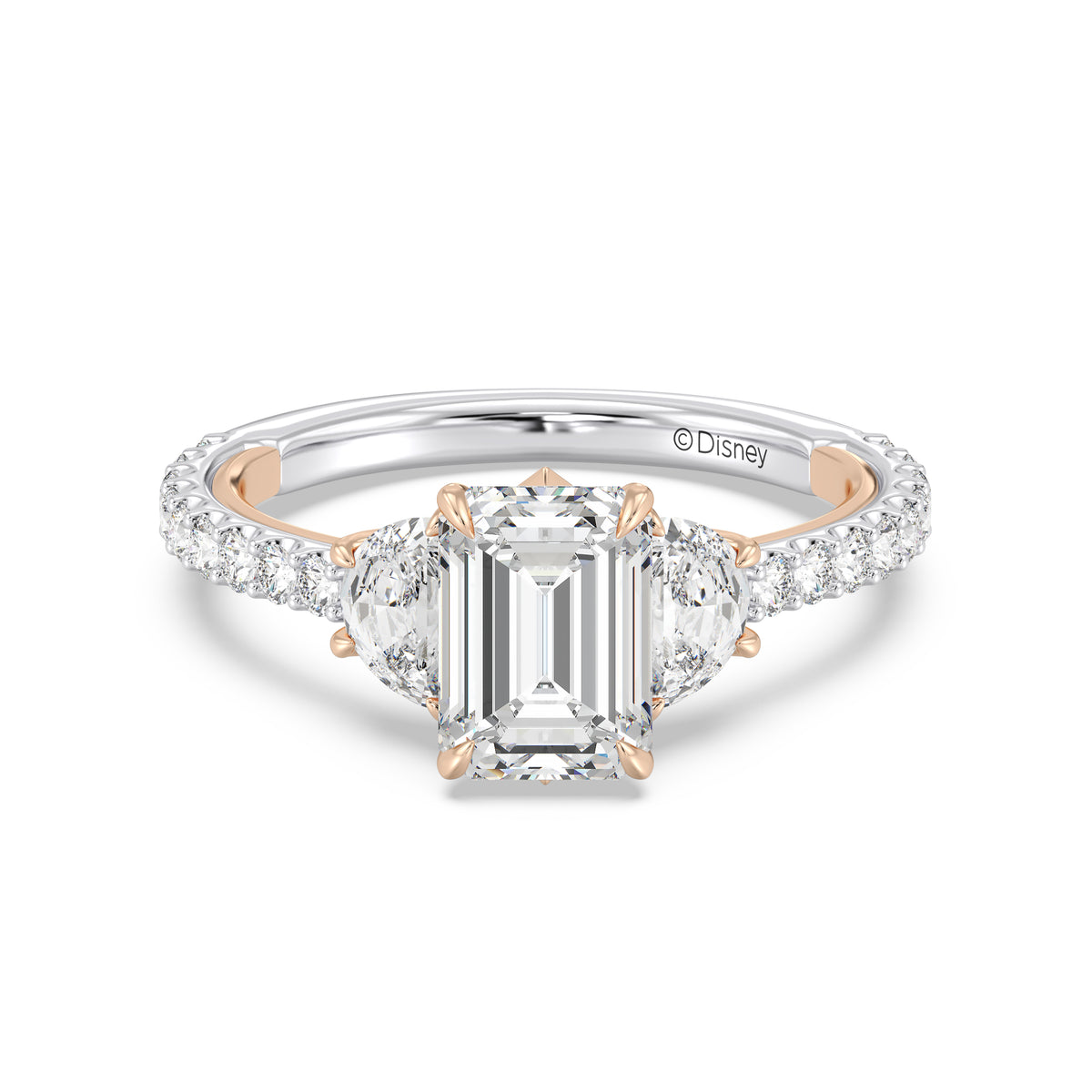 Enchanted Star Lab Grown Diamond And 14K Gold Disney's Aurora Three Stone Engagement Ring