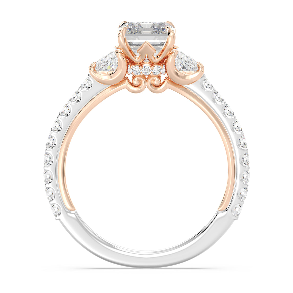 Enchanted Star Lab Grown Diamond And 14K Gold Disney's Aurora Three Stone Engagement Ring