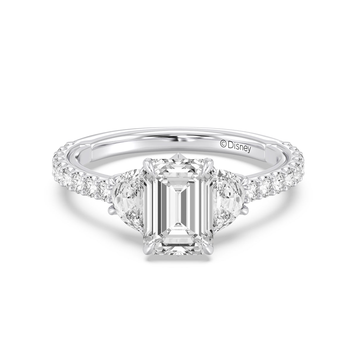 Enchanted Star Lab Grown Diamond And 14K Gold Disney's Aurora Three Stone Engagement Ring