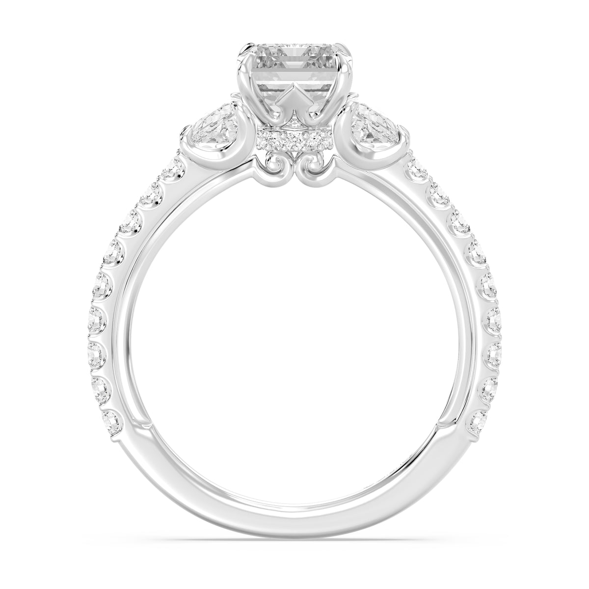Enchanted Star Lab Grown Diamond And 14K Gold Disney's Aurora Three Stone Engagement Ring