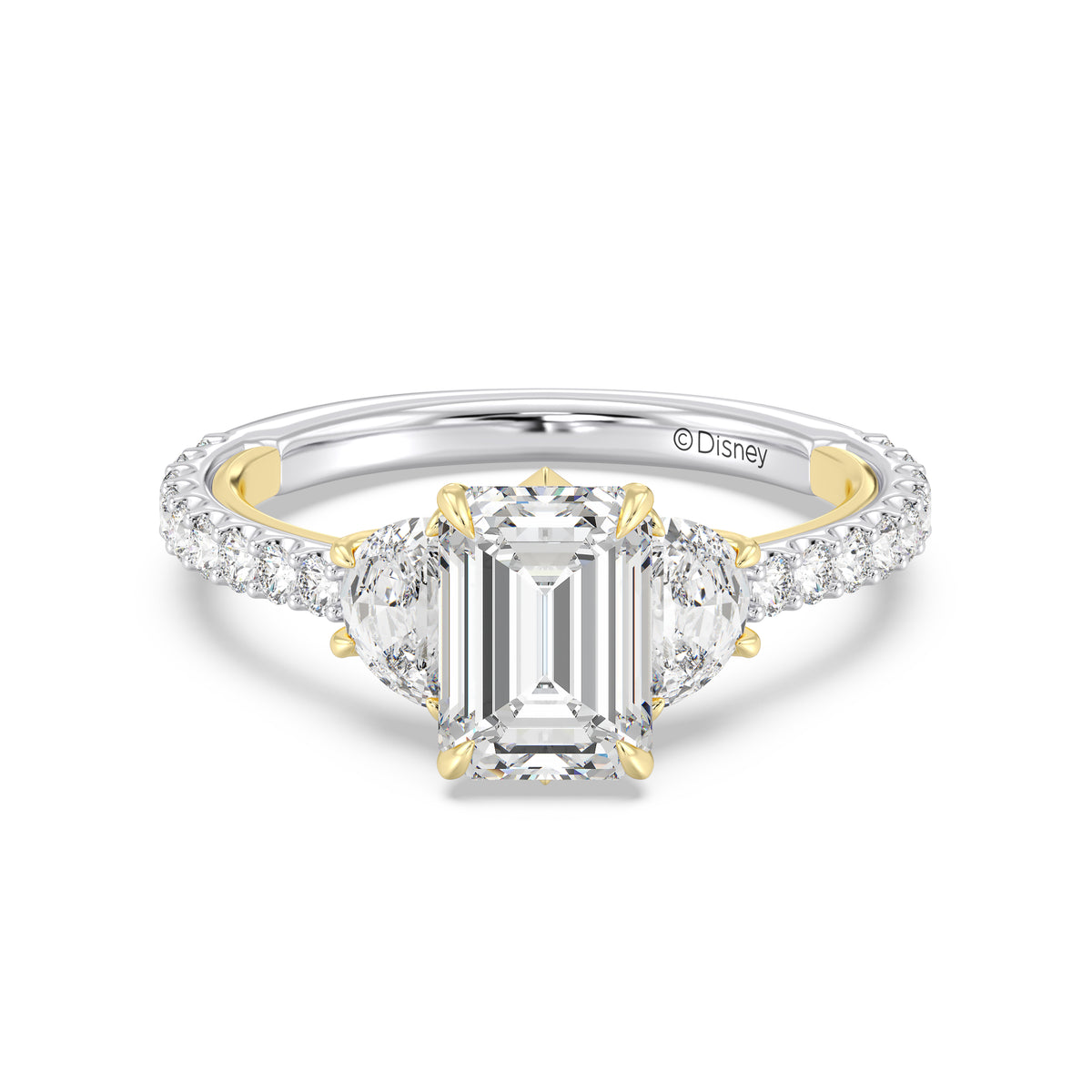 Enchanted Star Lab Grown Diamond And 14K Gold Disney's Aurora Three Stone Engagement Ring