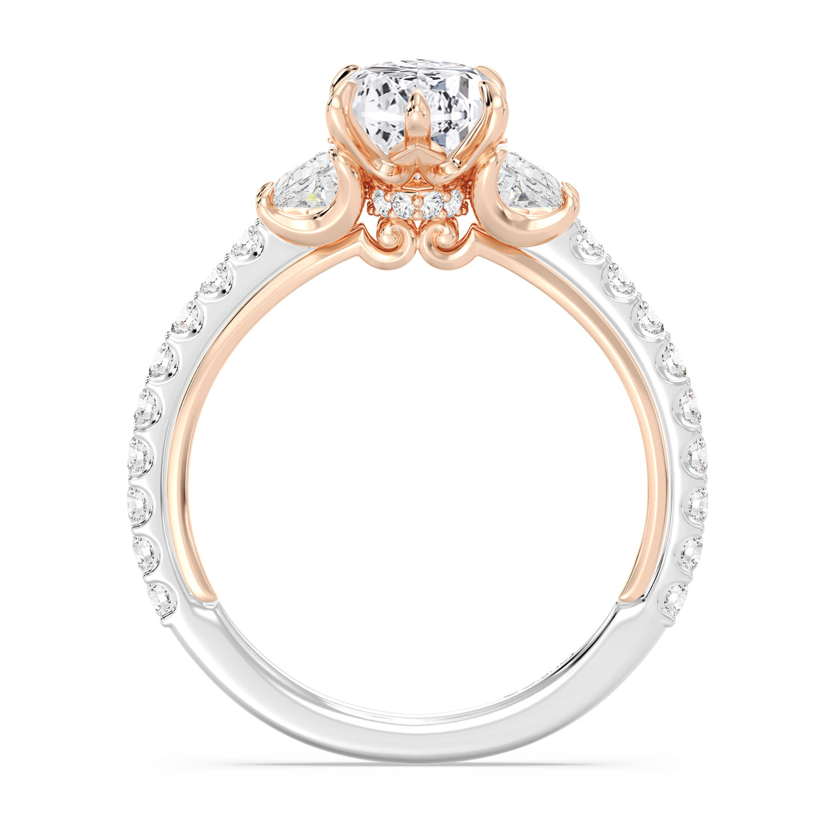 Enchanted Star Lab Grown Diamond And 14K Gold Disney's Aurora Three Stone Engagement Ring