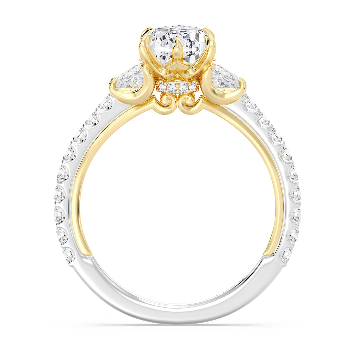 Enchanted Star Lab Grown Diamond And 14K Gold Disney's Aurora Three Stone Engagement Ring