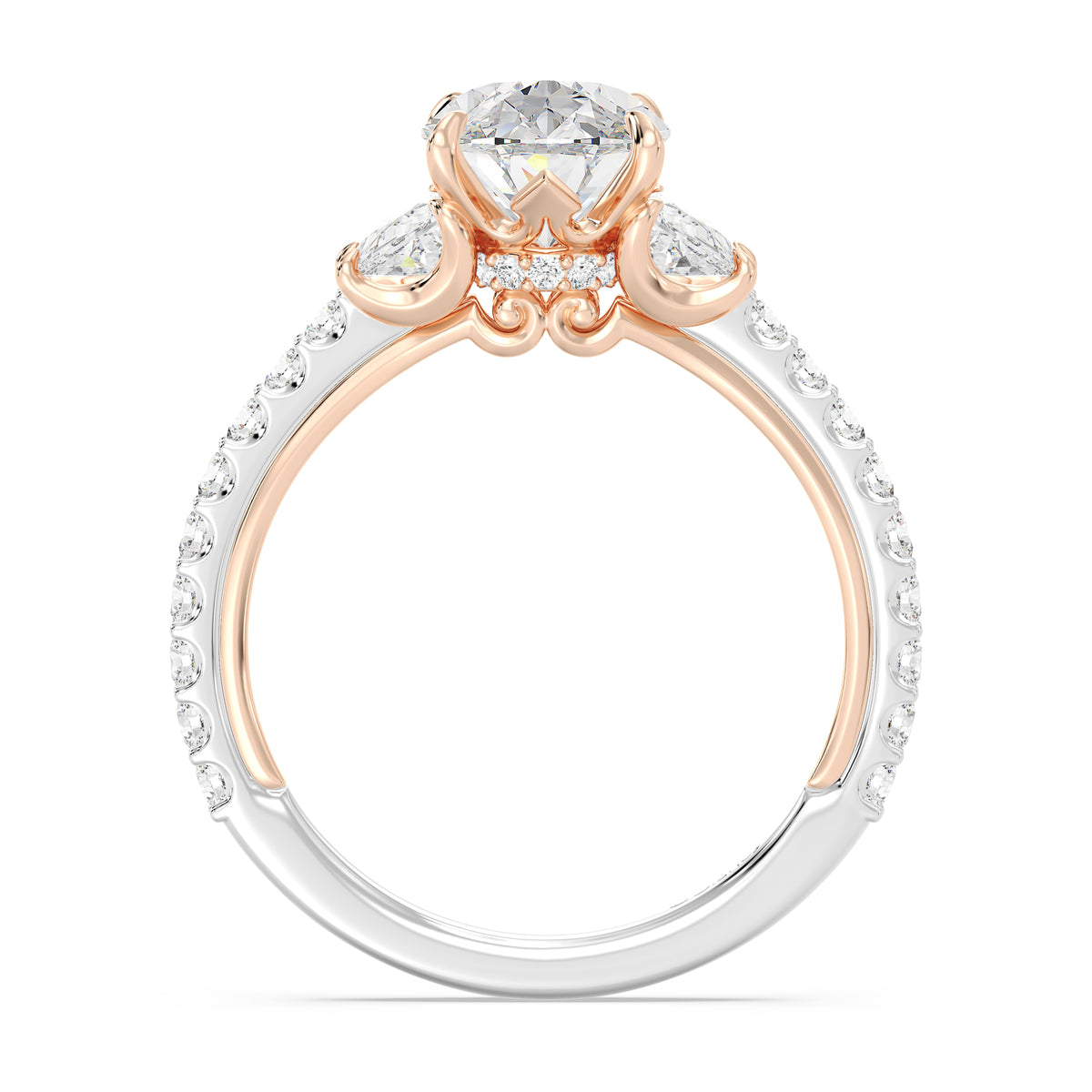 Enchanted Star Lab Grown Diamond And 14K Gold Disney's Aurora Three Stone Engagement Ring