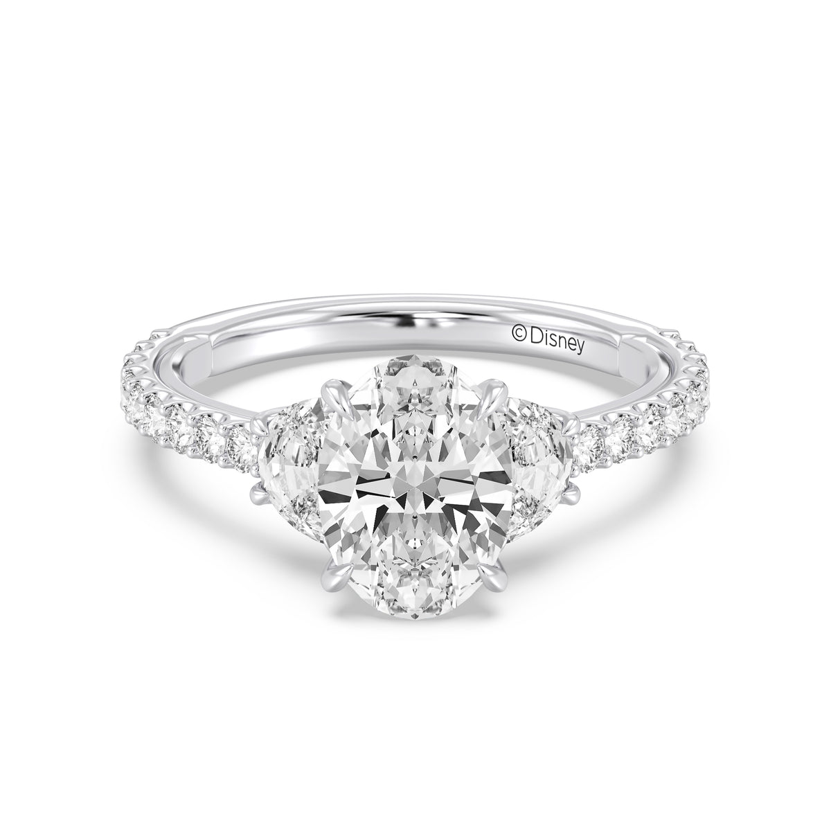 Enchanted Star Lab Grown Diamond And 14K Gold Disney's Aurora Three Stone Engagement Ring