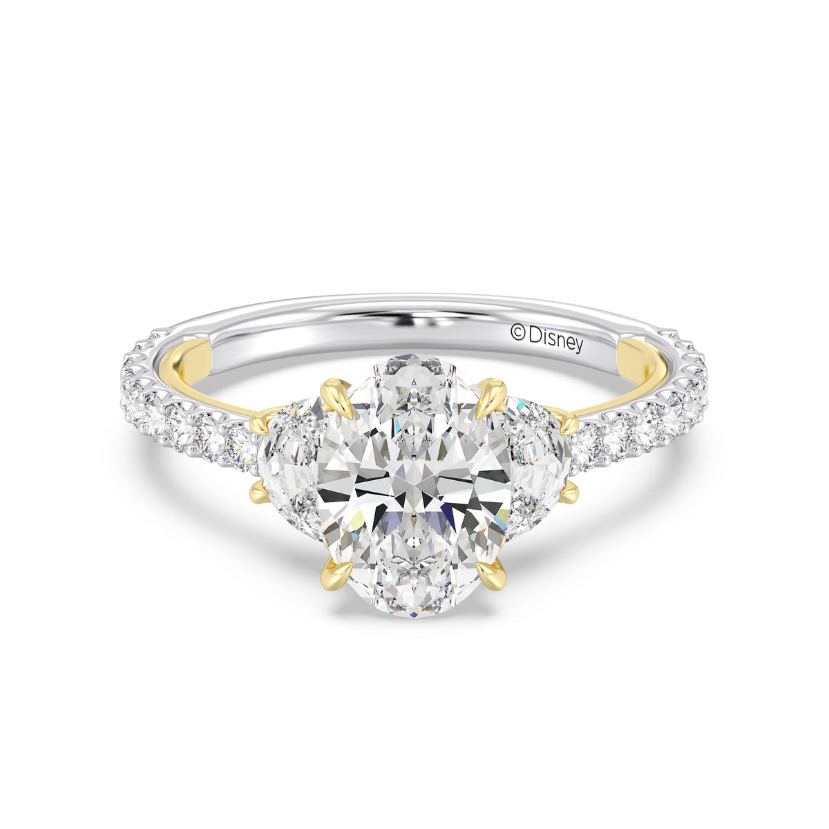 Enchanted Star Lab Grown Diamond And 14K Gold Disney's Aurora Three Stone Engagement Ring