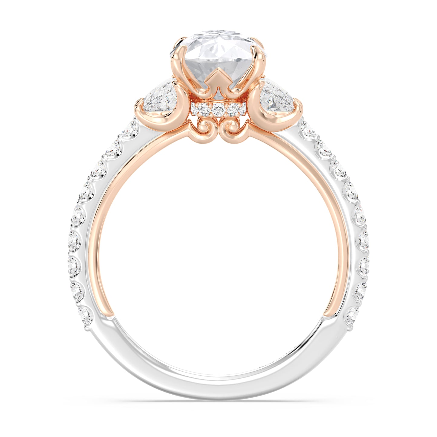 Enchanted Star Lab Grown Diamond And 14K Gold Disney's Aurora Three Stone Engagement Ring