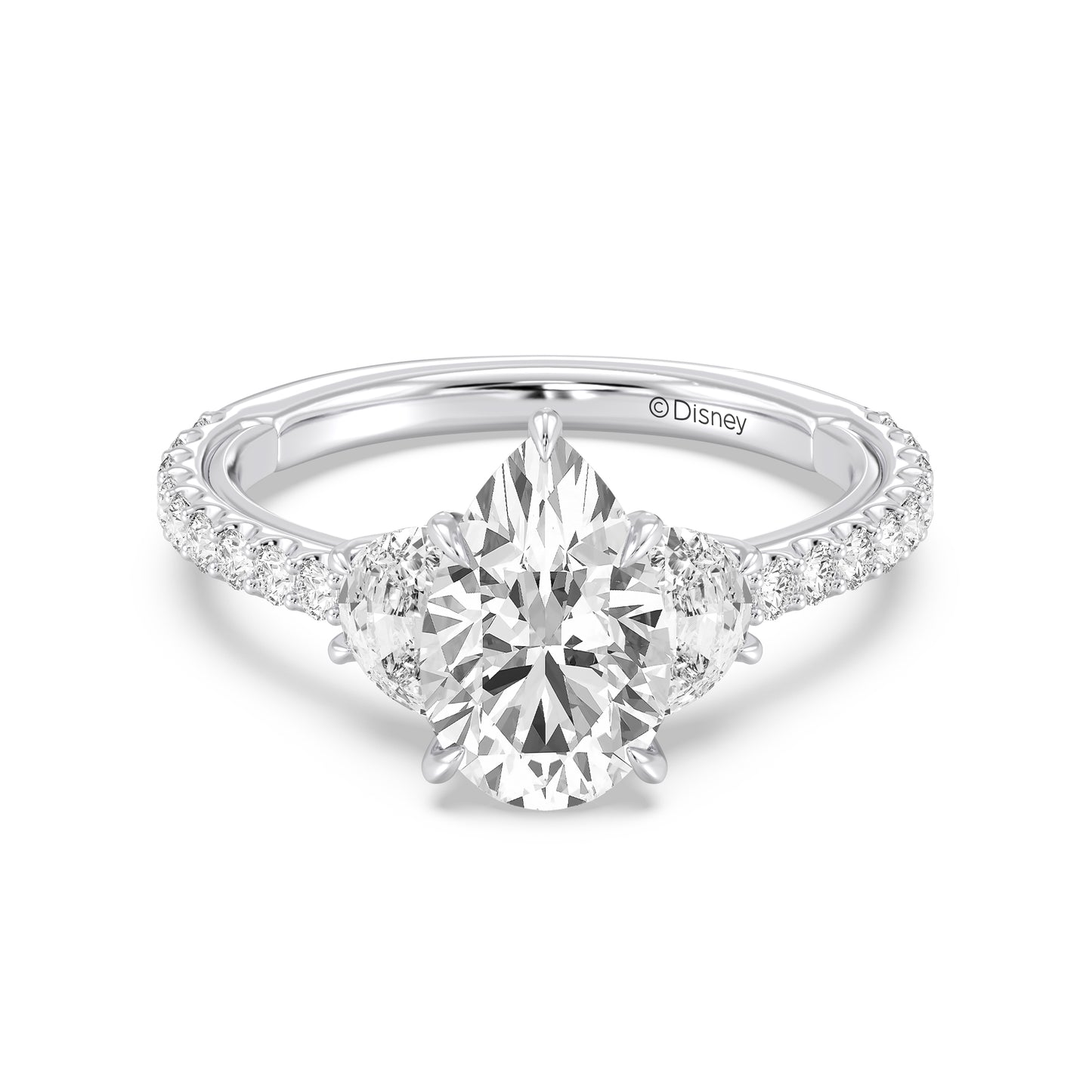Enchanted Star Lab Grown Diamond And 14K Gold Disney's Aurora Three Stone Engagement Ring