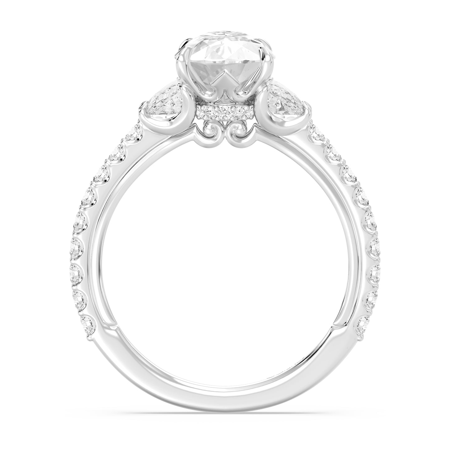 Enchanted Star Lab Grown Diamond And 14K Gold Disney's Aurora Three Stone Engagement Ring