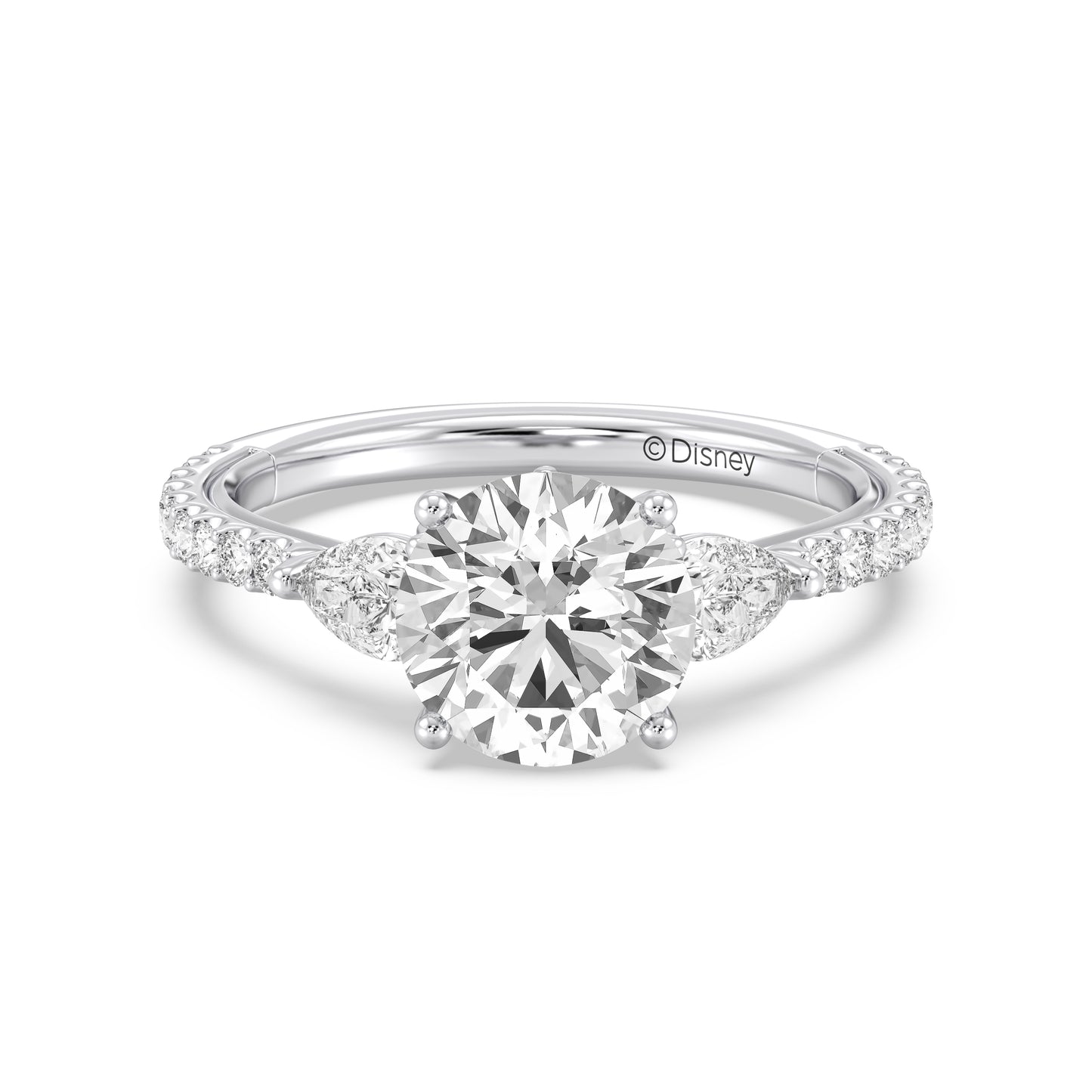 Enchanted Star Lab Grown Diamond And 14K Gold, Disney's Cinderella Three Stone Engagement Ring