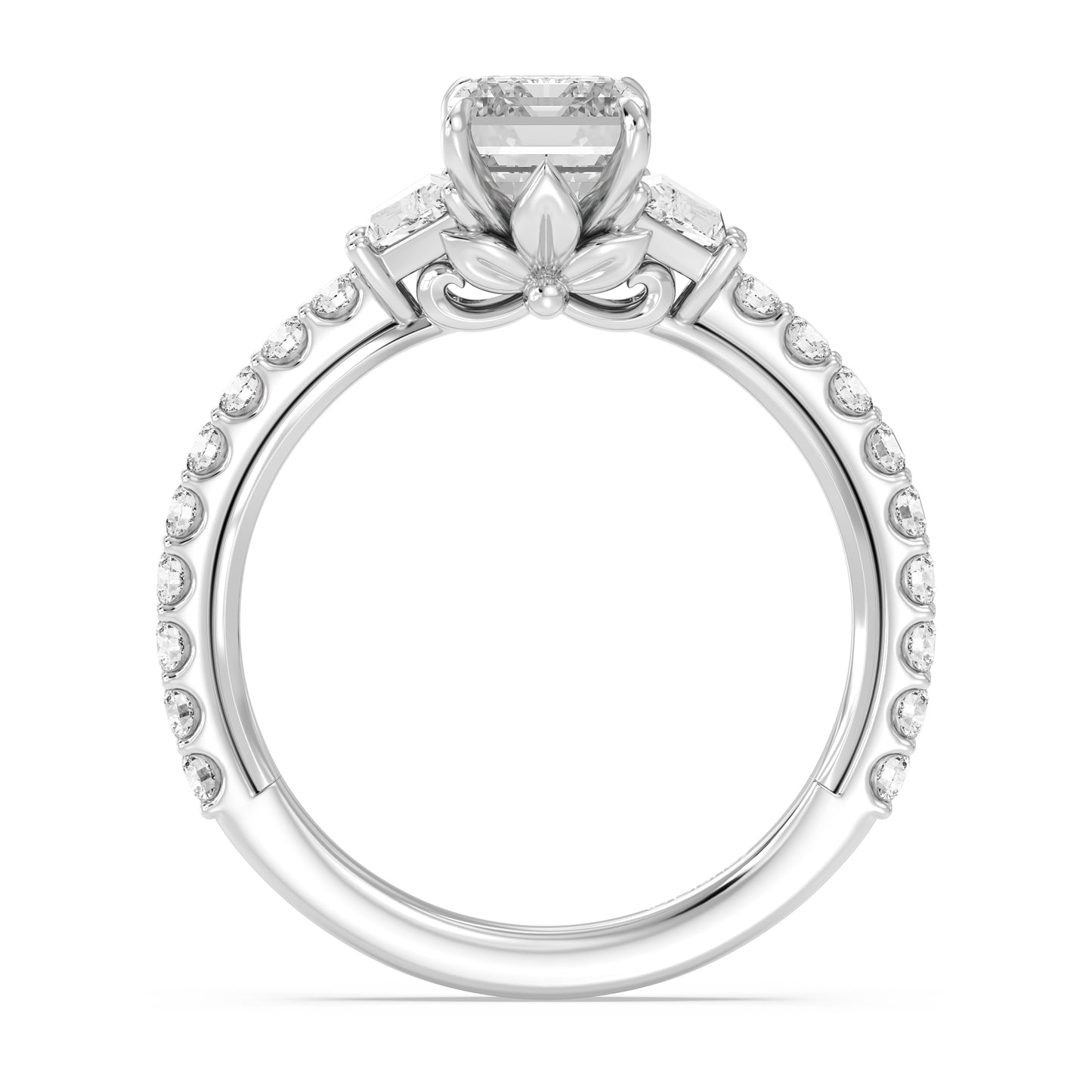 Enchanted Star Lab Grown Diamond And 14K Gold, Disney's Rapunzel Three Stone Engagement Ring