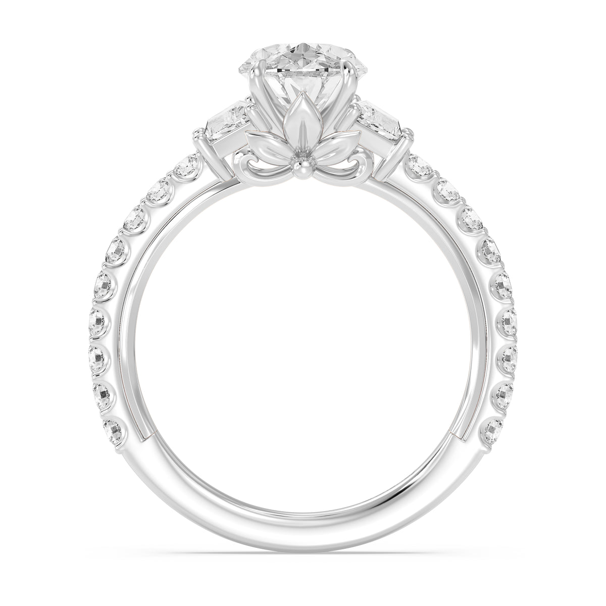 Enchanted Star Lab Grown Diamond And 14K Gold, Disney's Rapunzel Three Stone Engagement Ring
