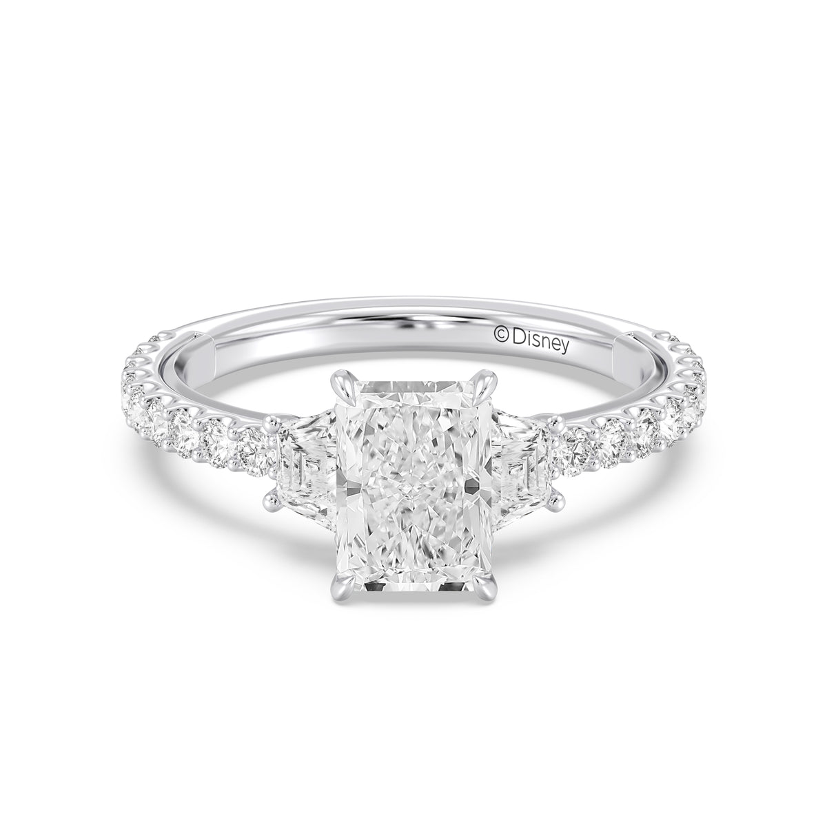 Enchanted Star Lab Grown Diamond And 14K Gold, Disney's Rapunzel Three Stone Engagement Ring