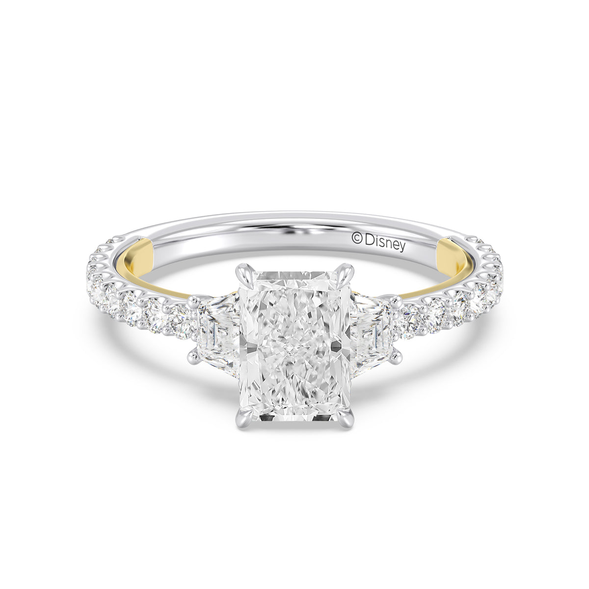 Enchanted Star Lab Grown Diamond And 14K Gold, Disney's Rapunzel Three Stone Engagement Ring