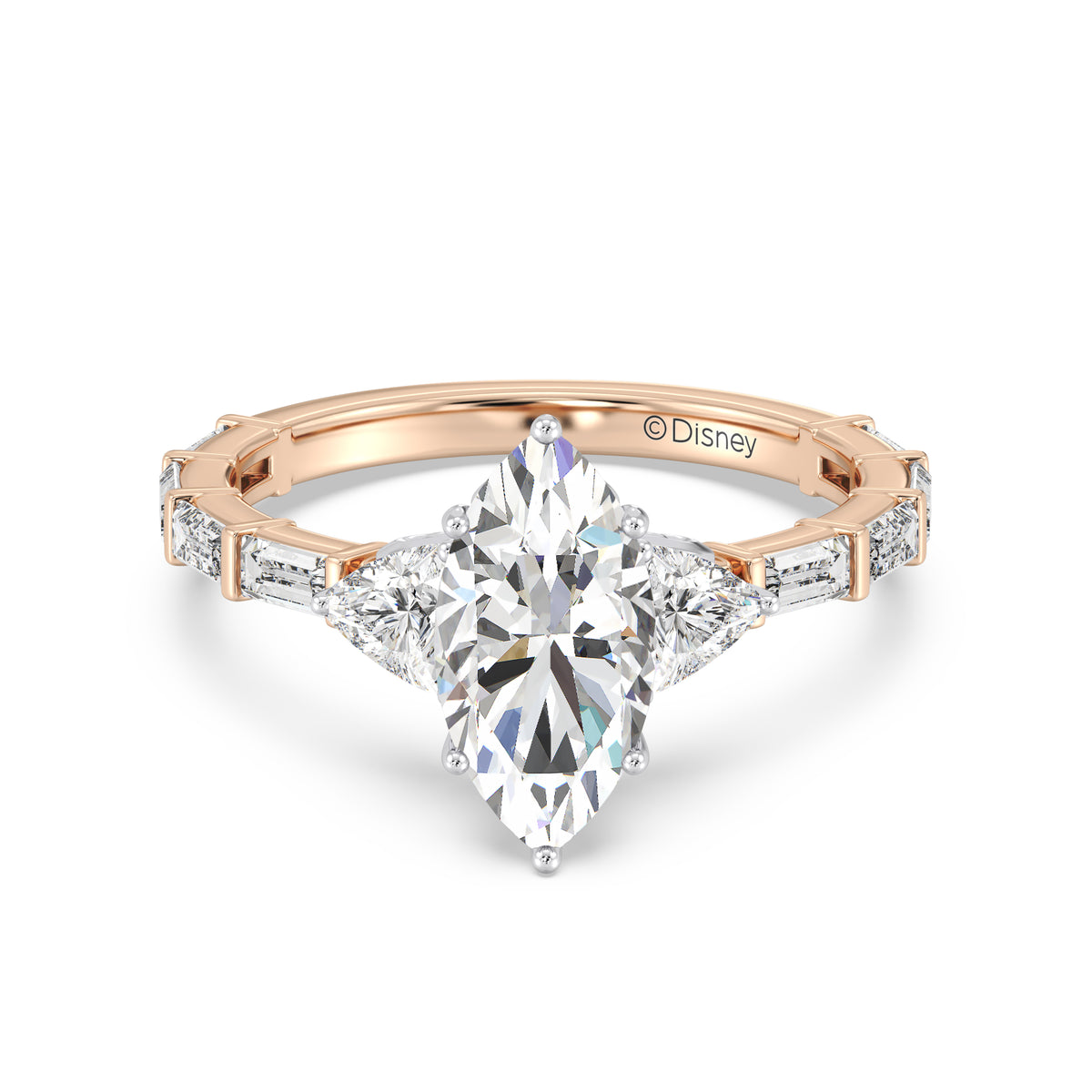 Enchanted Star Lab Grown Diamond And 14K Gold, Disney's Cinderella Engagement Ring