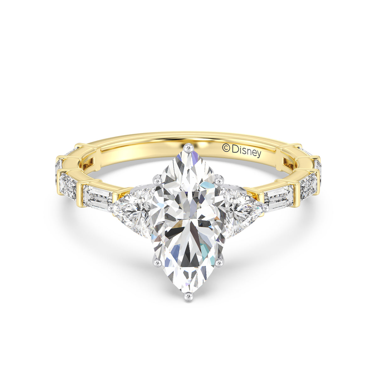 Enchanted Star Lab Grown Diamond And 14K Gold, Disney's Cinderella Engagement Ring