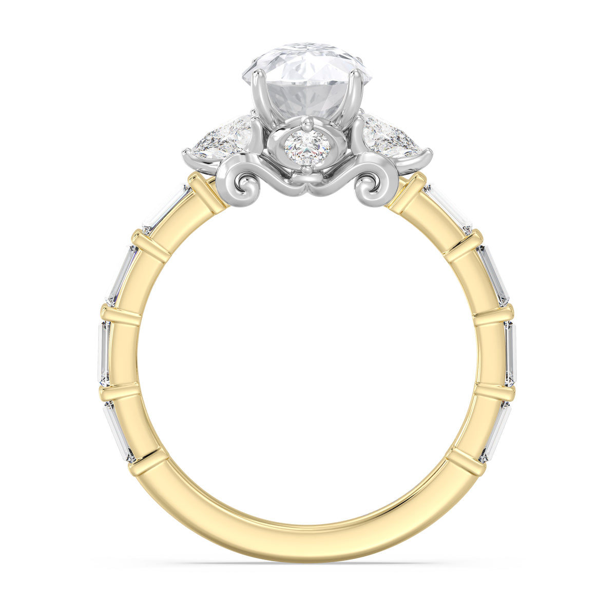 Enchanted Star Lab Grown Diamond And 14K Gold, Disney's Cinderella Engagement Ring