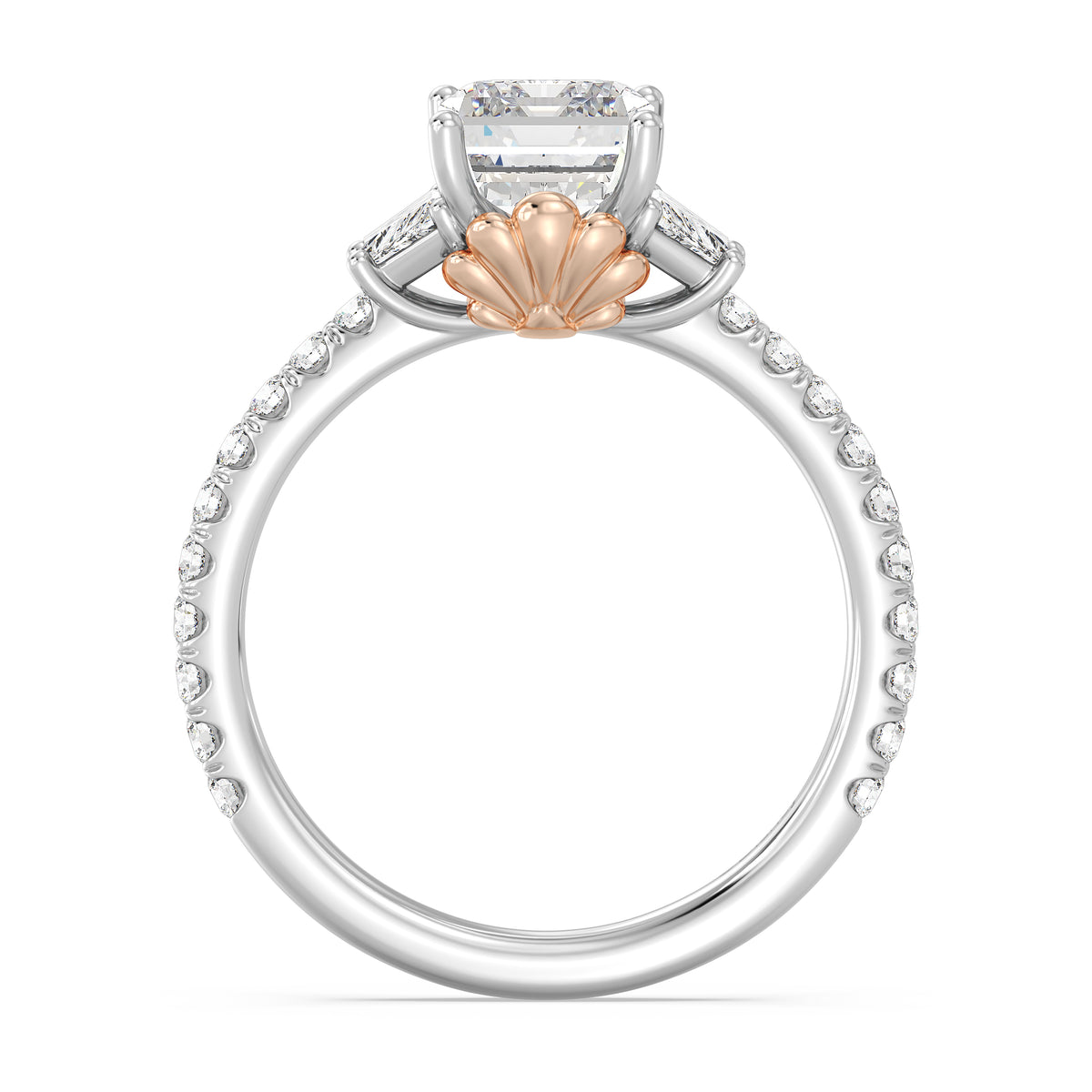Enchanted Star Lab Grown Diamond And 14K Gold, Disney's Ariel Shell Engagement Ring